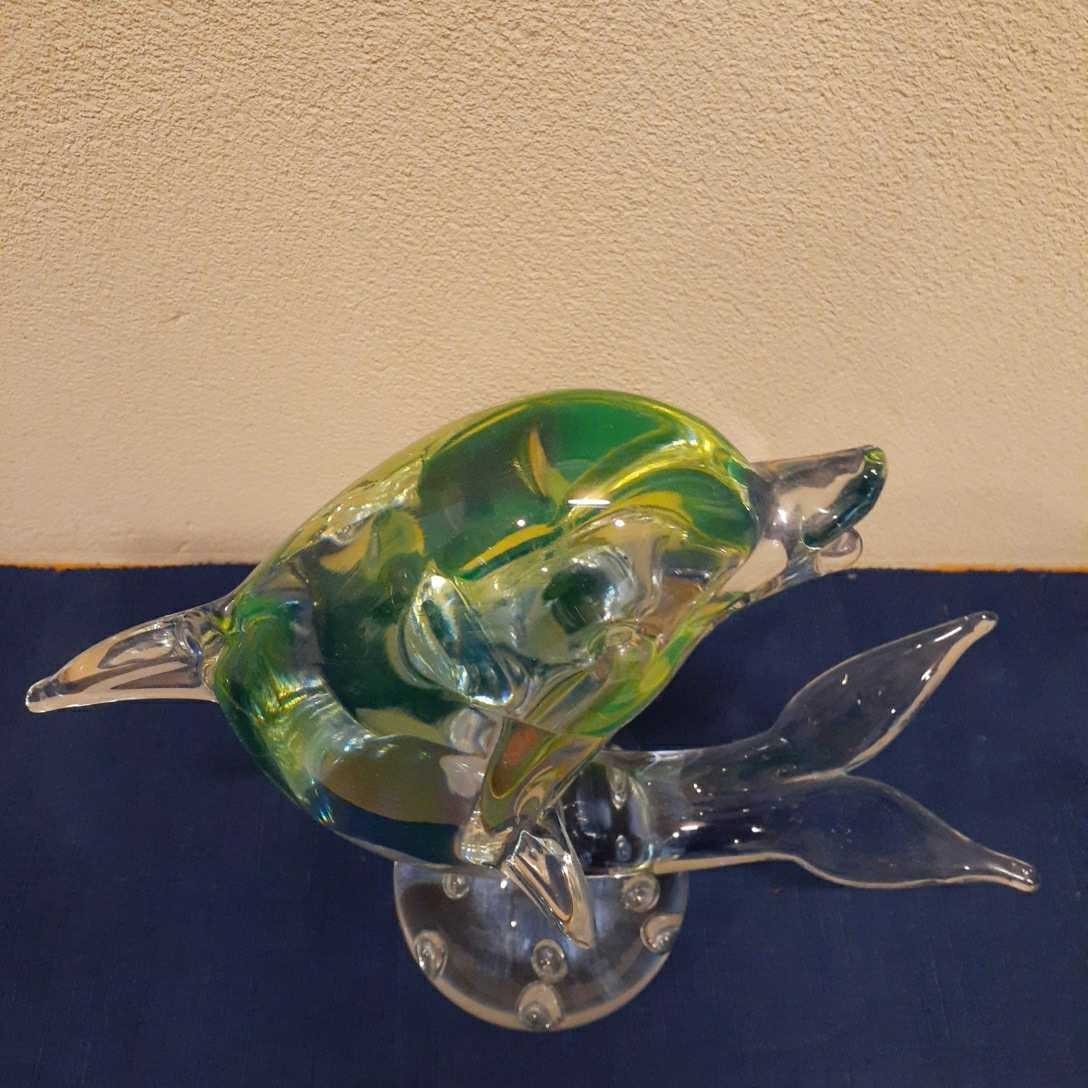 Murano Glass V.Nason & C Dolphin Figurine Interior 13.7×11.0″ Italy