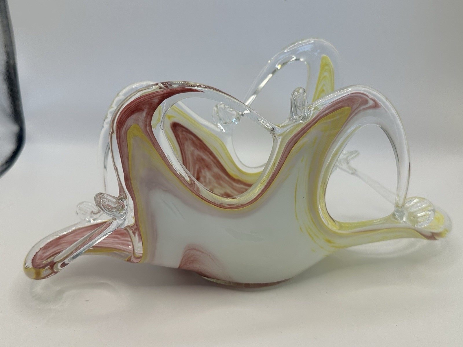Vintage Murano Glassware Colorful Hand Blown Art Glass Napkin Letter Holder