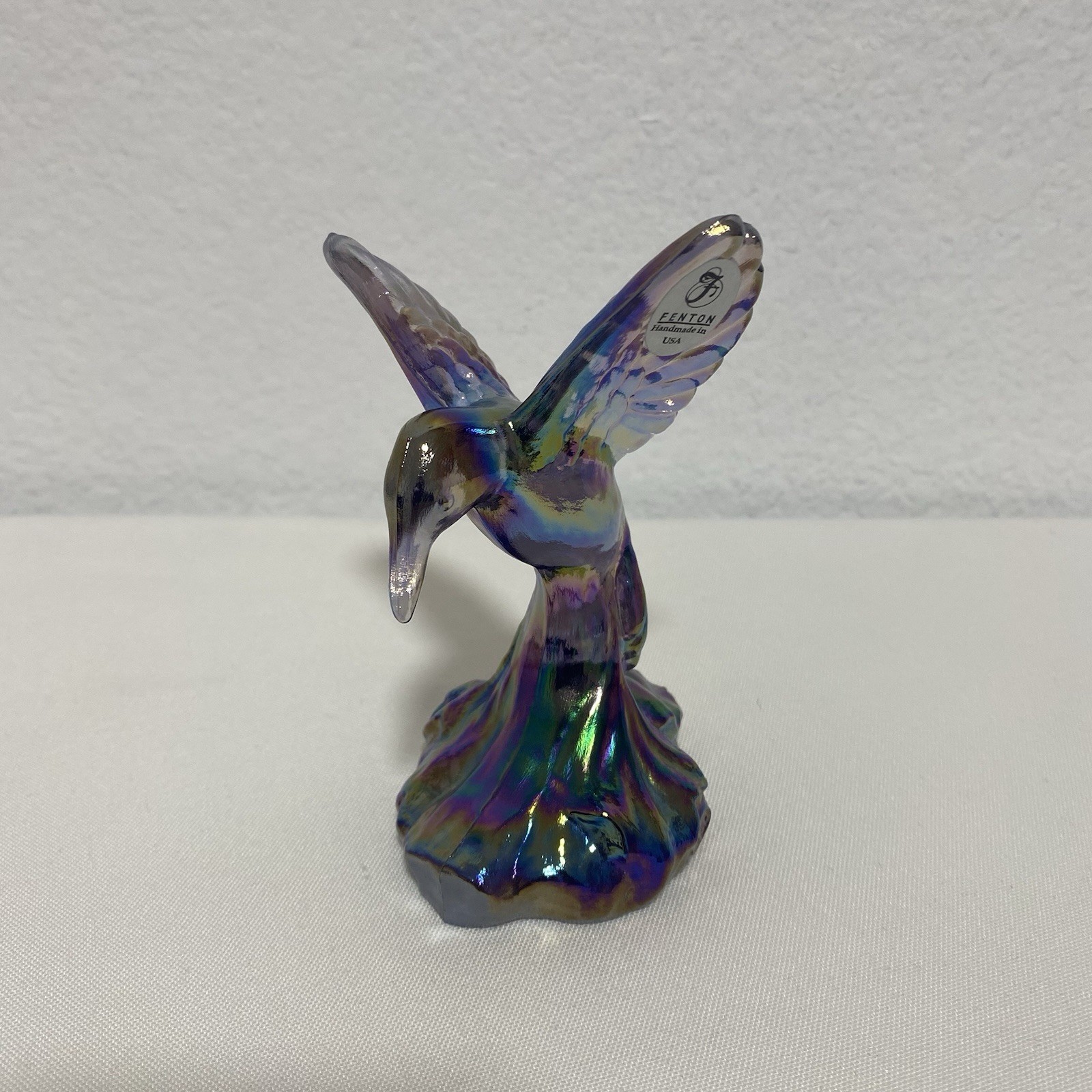 Fenton Hummingbird Figurine – Violet Iridescent ~ Vintage 2005