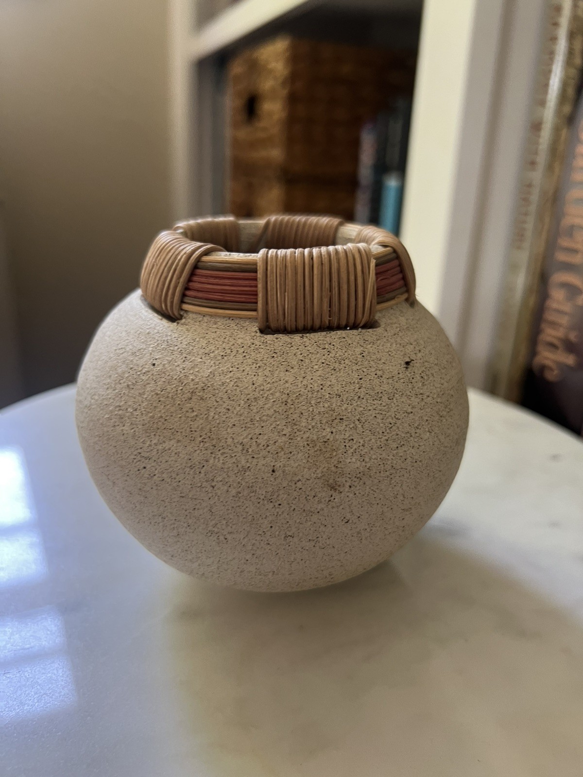 Art Pottery Vase Hilda Kidd Wiesenmeyer 1994 Signed Vintage Basket Pottery