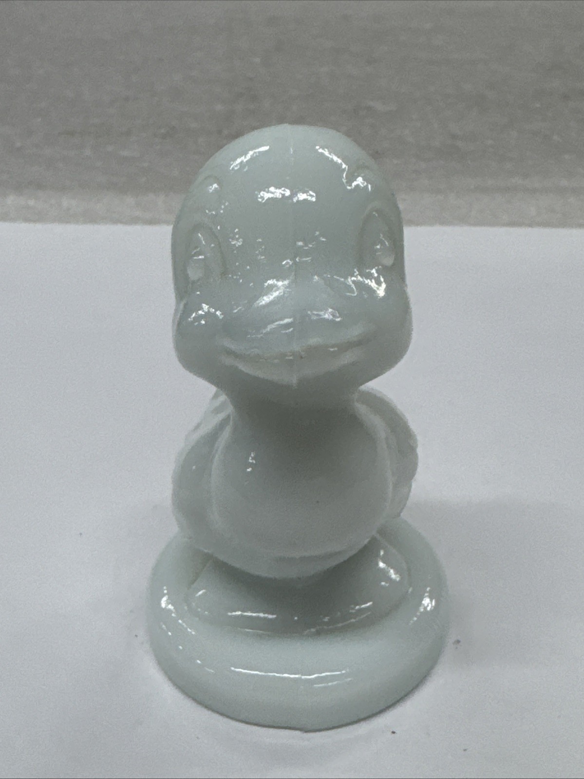 Vintage Boyd Art Glass White Milk Debbie Duck Miniature Trinket Figurine