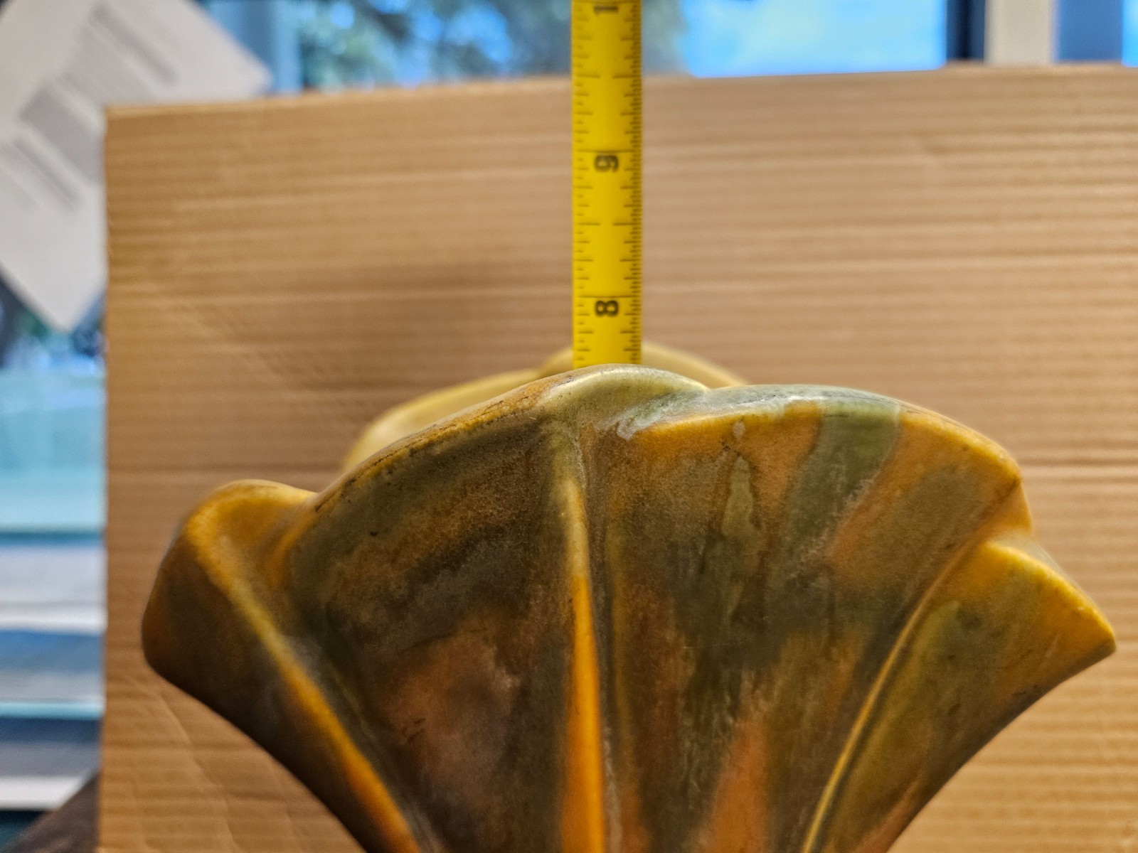 Spicy 13,000 CPM, Vintage Uranium Glazed Fan Vase, Comes with Radioactive Decals