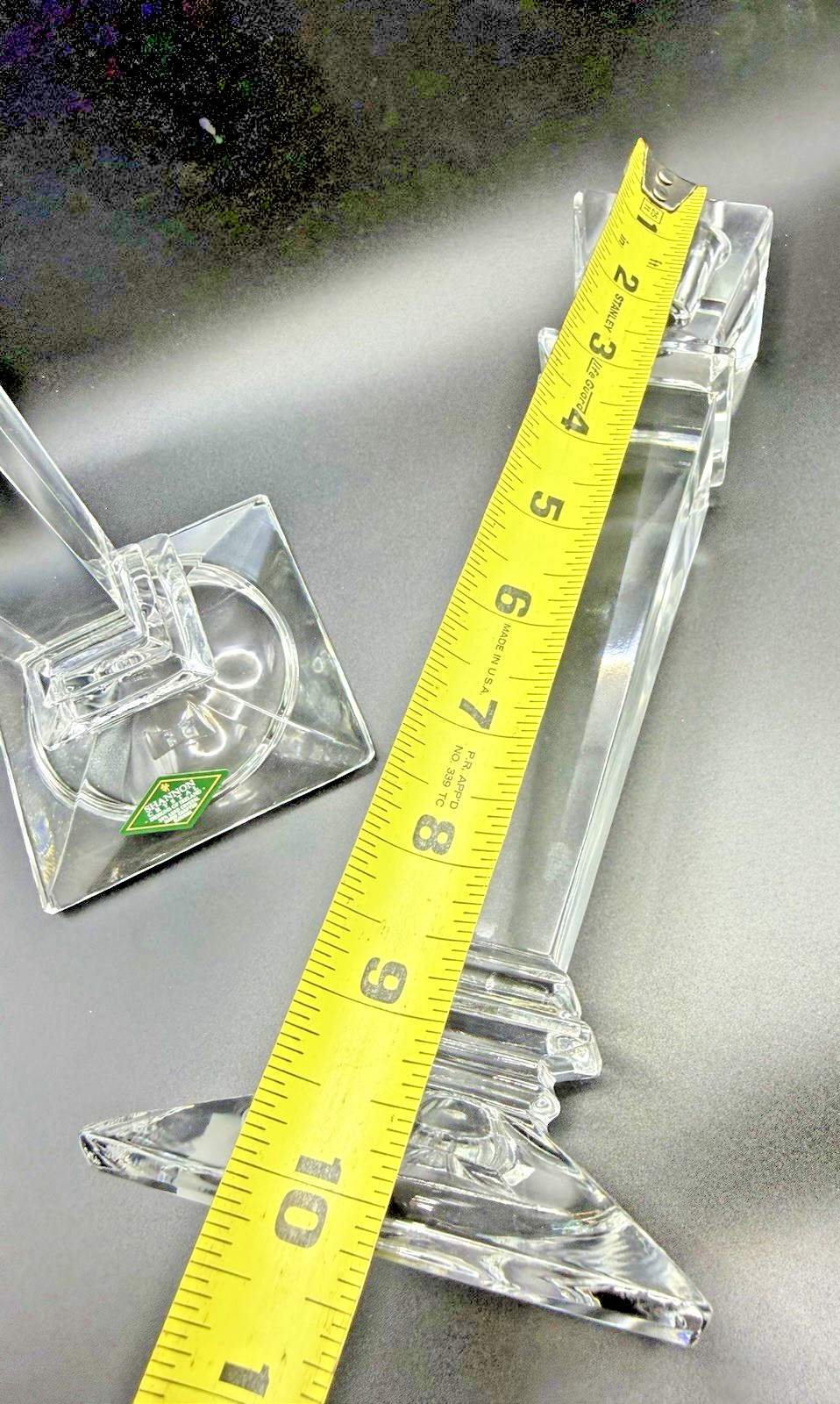 Vintage Shannon Led Crystal 10″ Candleholders Irish Design by Godinger pair