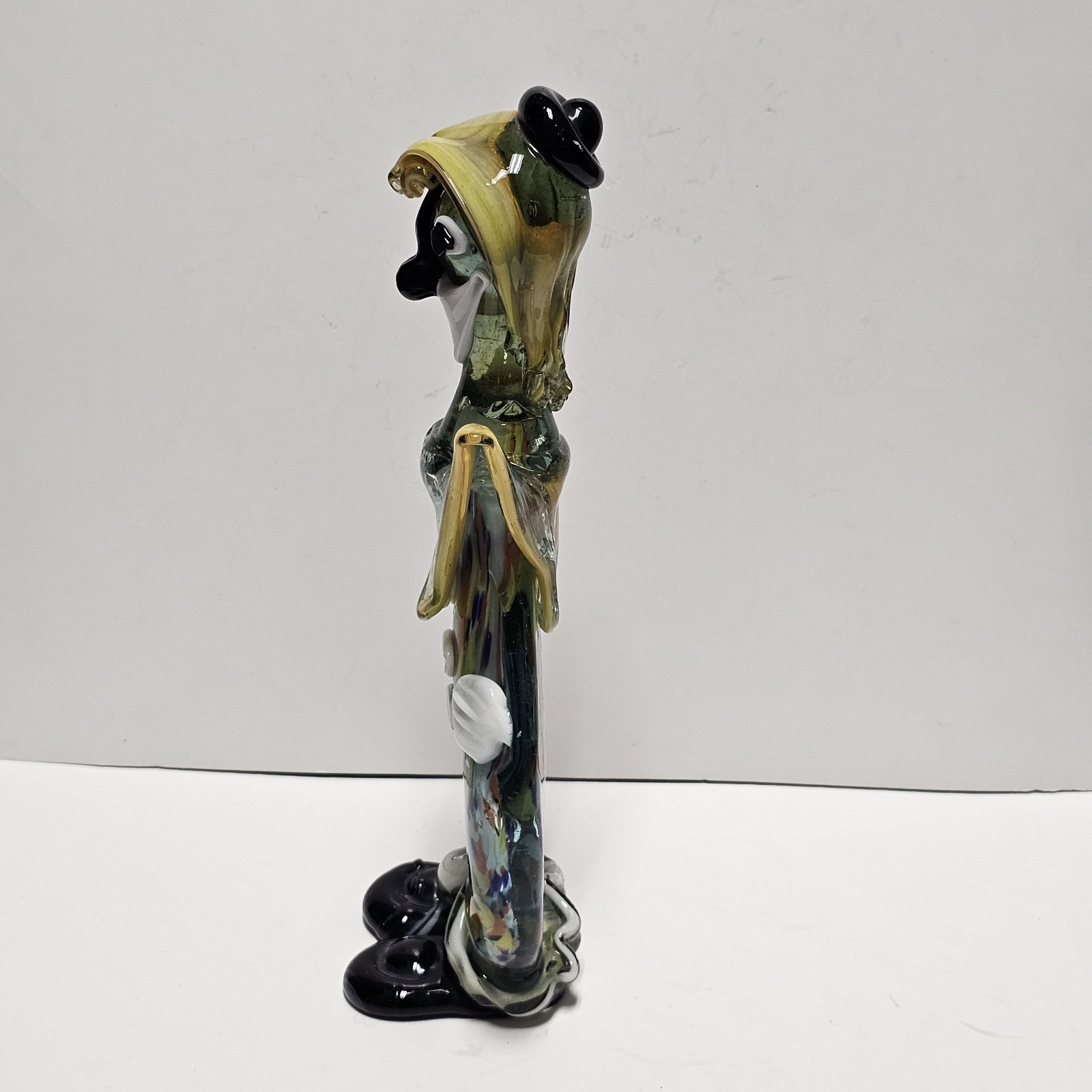 Vintage Murano Circus Clown Hand Blown Art Glass Figurine Sculpture 13″ Tall