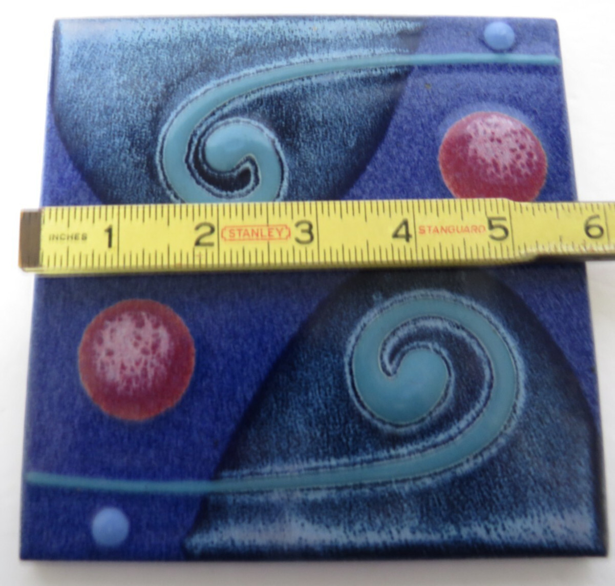 Trivet Wall Art Tile 3-D Cosmic Swirls Outerspace Artistic Display 6″ Square