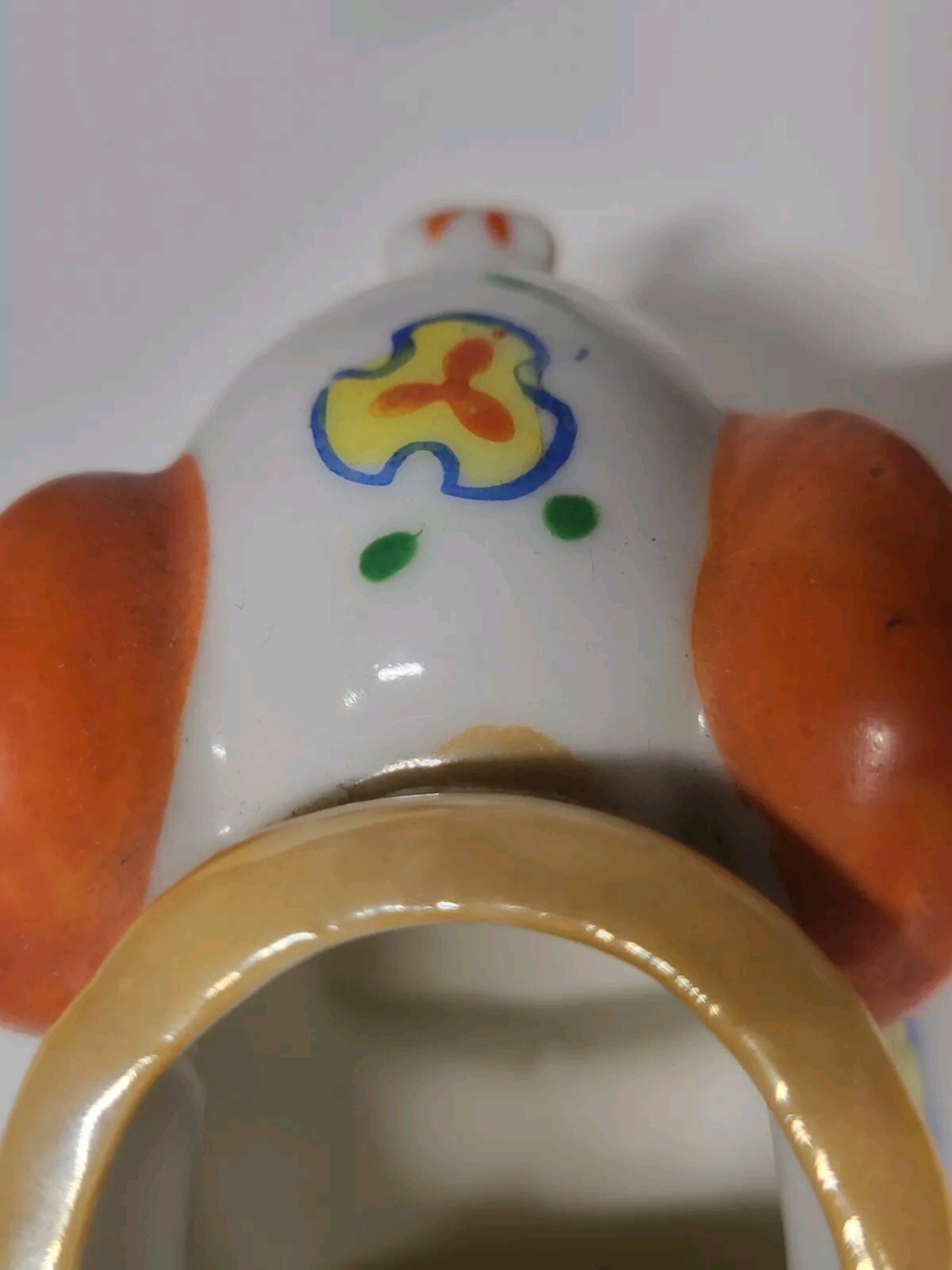 Vintage Lustre Finish Handpainted Japan Ceramic Elephant Vase Or Planter