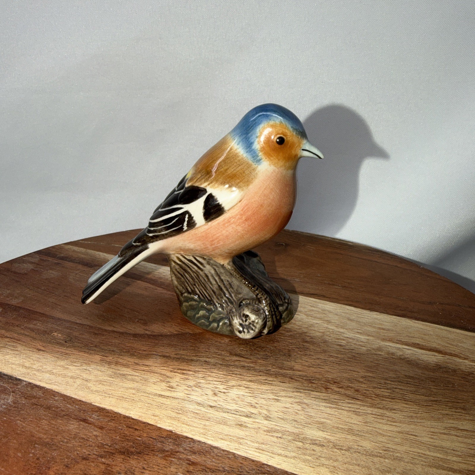 Quail Ceramics Figure – Hand Painted Chaffinch Bird Figurine Beautiful