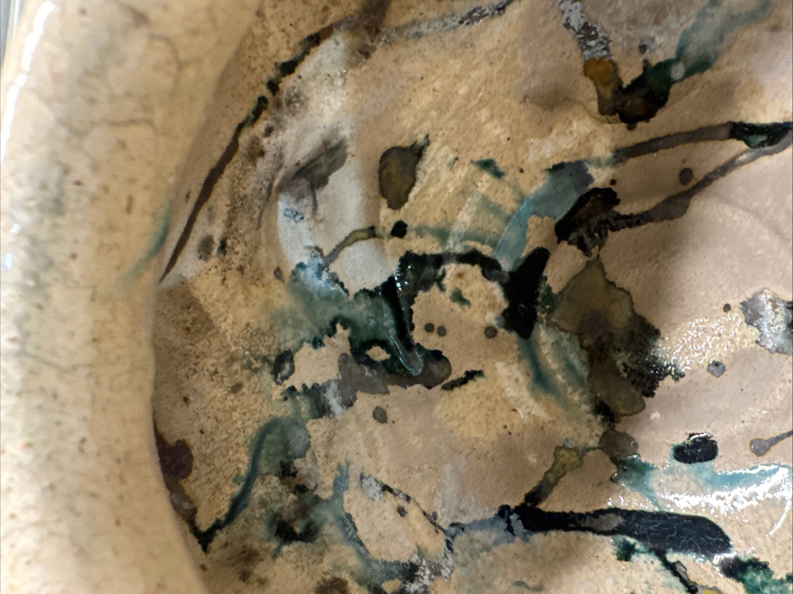 Bruce Odell Studio Pottery Raku Iridescent Vase, 2012 Signed, 5.75”x6.25” PO-LN