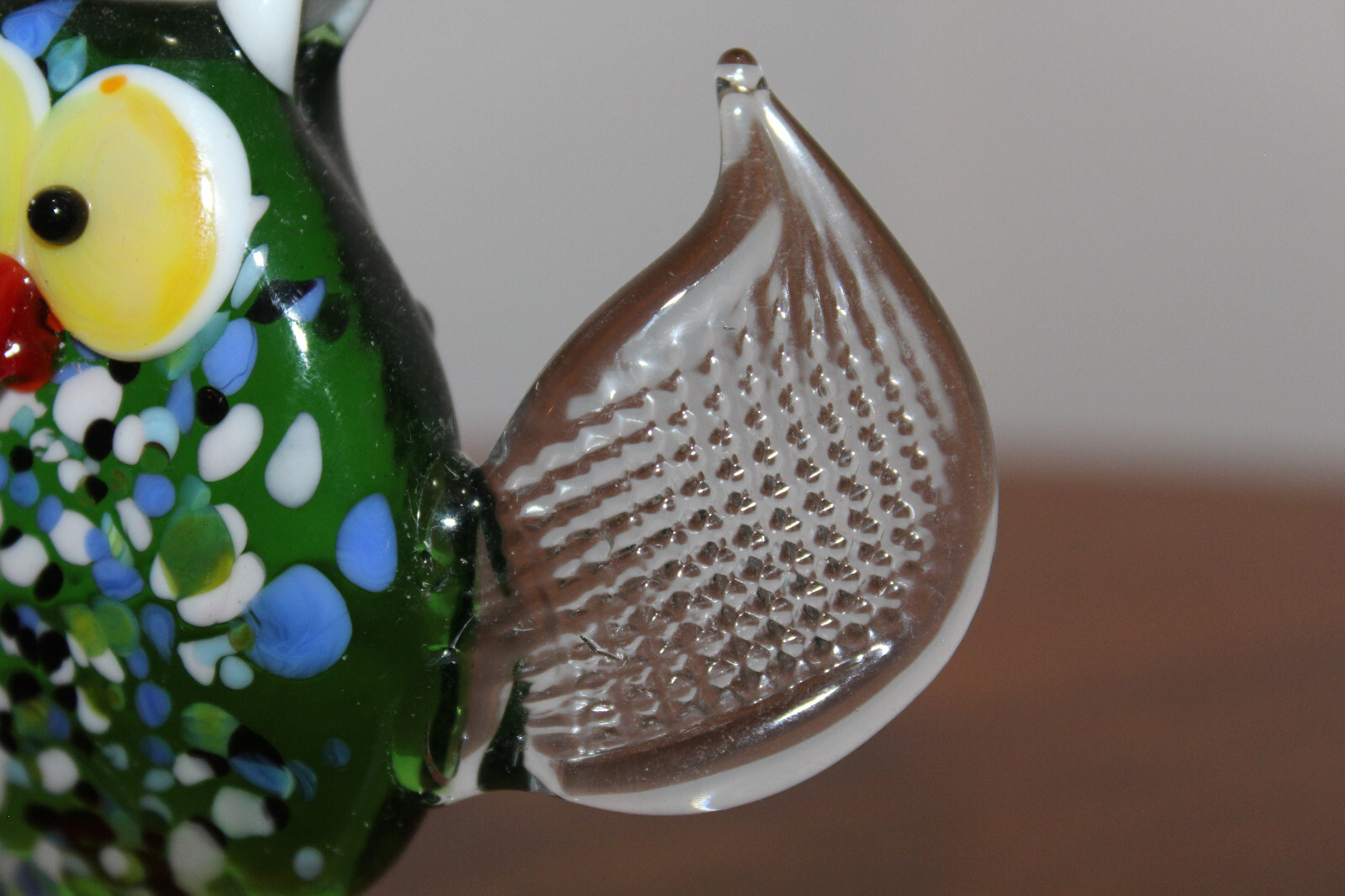 GLASS OWL STYLIZED FIGURINE MADE IN UKRAINE approx. 3 1/4″ (8,25 cm)