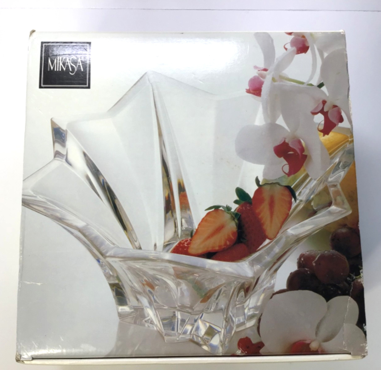 MIKASA; SKYLINE #WX225/726 SQUARE 10-1/4″ CHRISTAL BOWL (JAPAN) NEW IN BOX