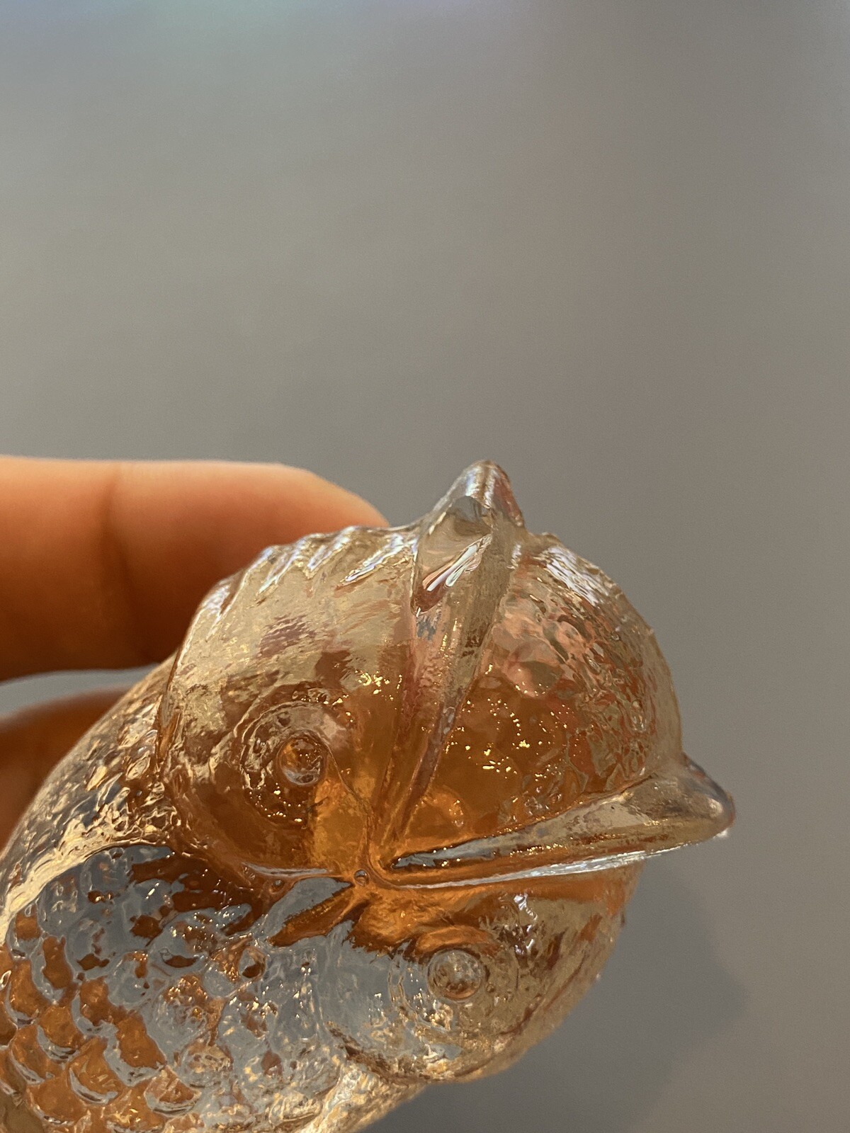 VINTAGE FOSTORIA Clear Textured Art Glass Owl Paperweight/Figurine 2.5″H