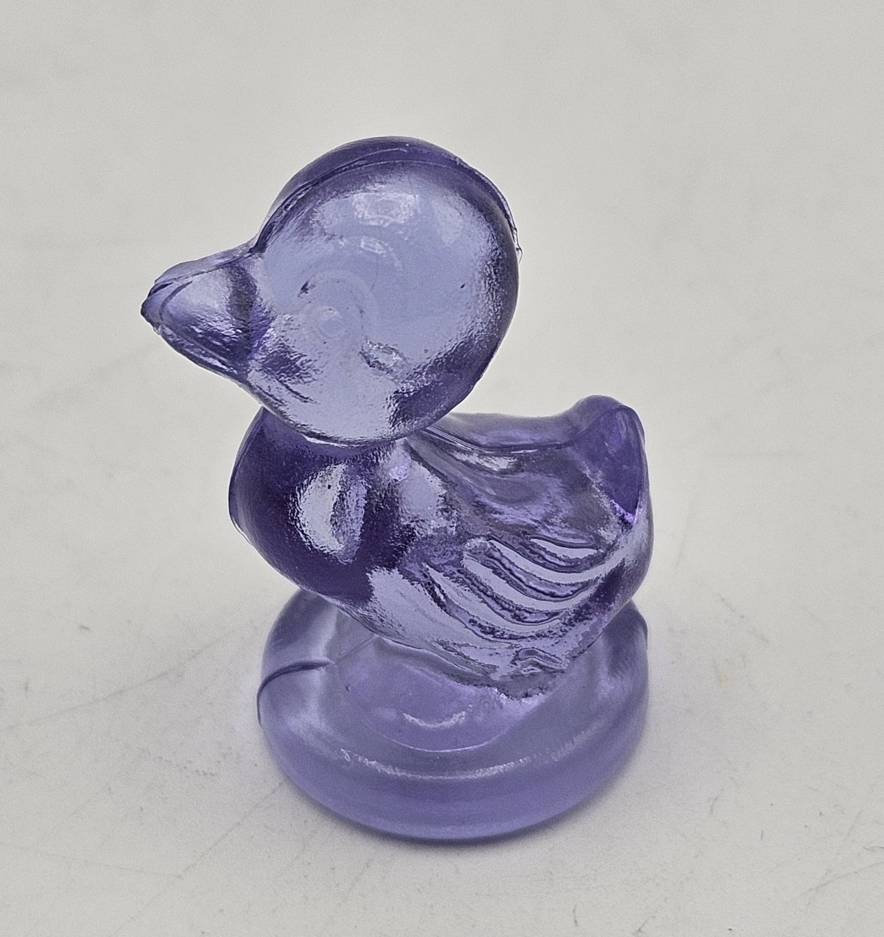 Boyds Glass ~ Debbie Duck Duckling ~ Lavender