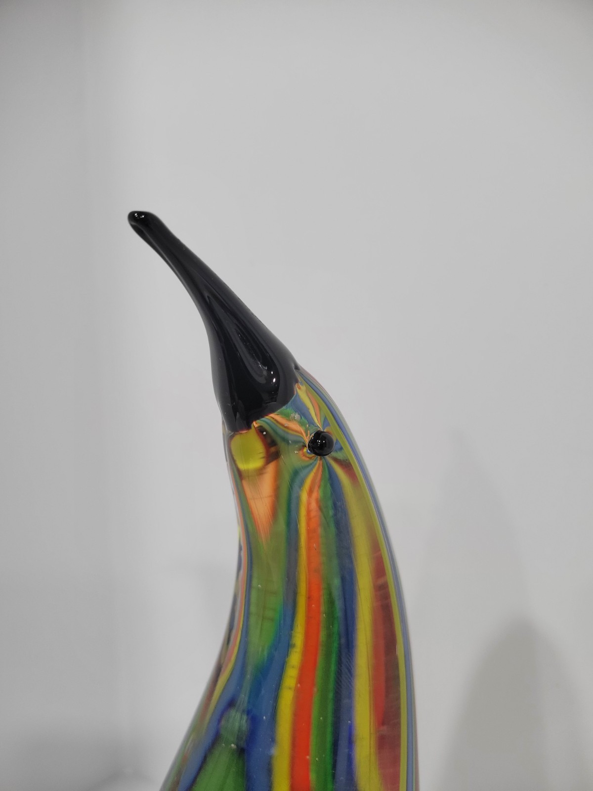Mid-Century Murano Style Italian Art Glass Penguin Figurine Heavy Lucio Zanetti