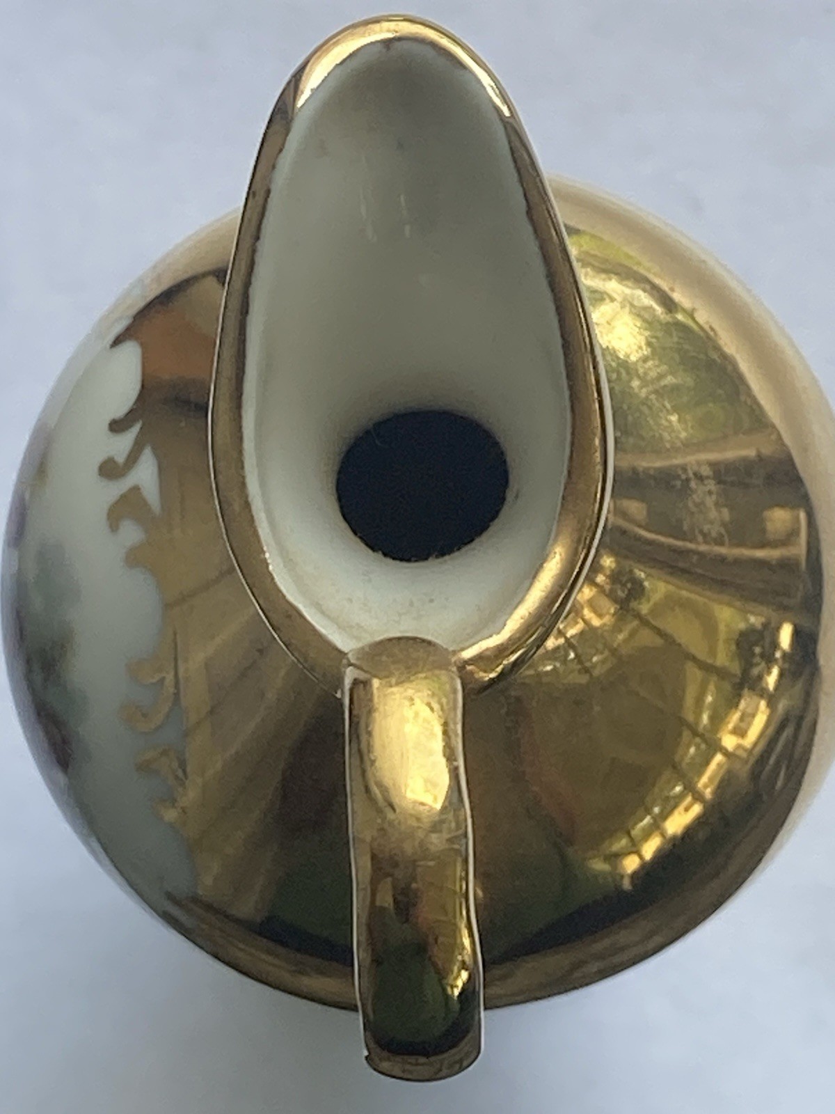 Vintage Kunst Hummendorf West Germany Gold Mini Pitcher Ewer Fragonard 5.5″