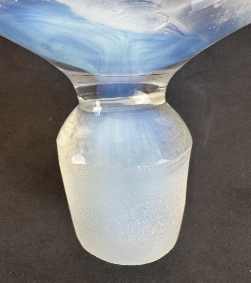 Rare Blenko Rialto Opalescent White Ruby Red Glass Decanter Wayne Husted 1960