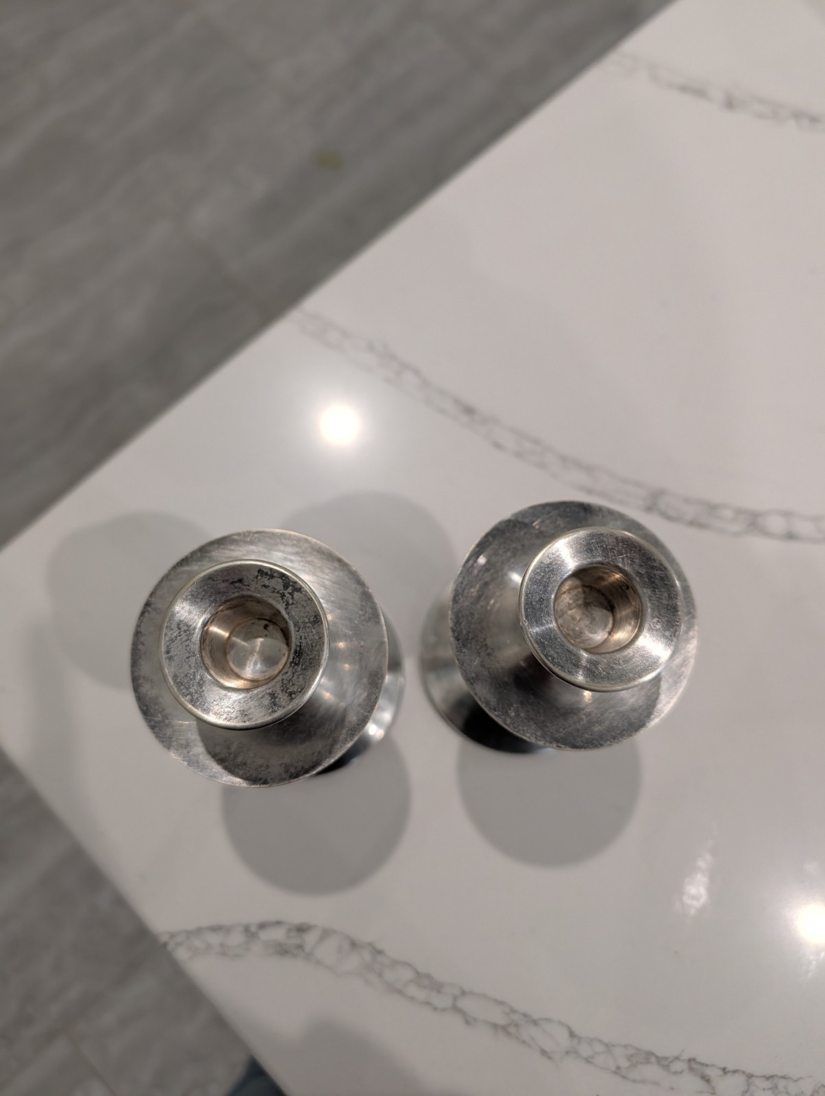 Vintage Silverplate Candle Holders Pair Made Spain Floral Stem Taper