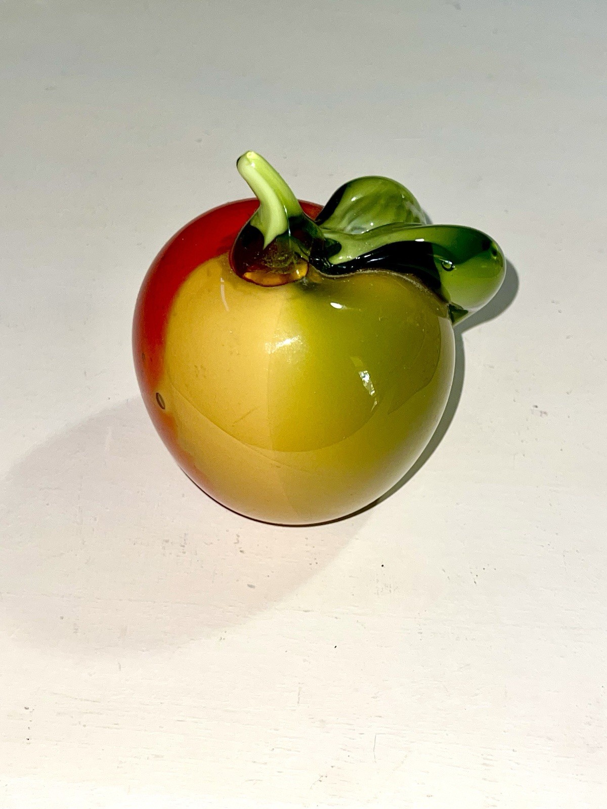 Murano Style Hand Blown Art Glass Apple