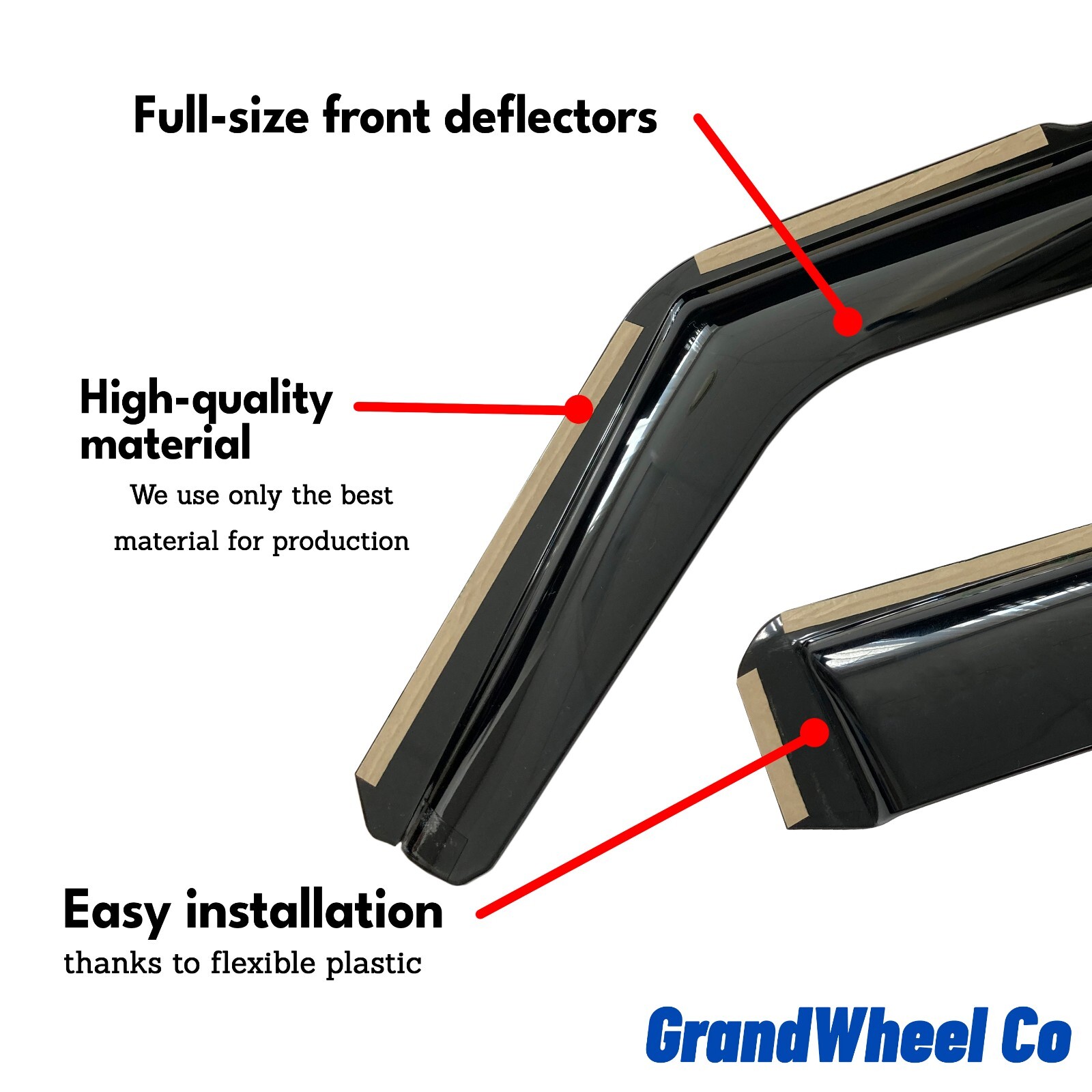 Sun Rain Visors Wind Rain Guards for 2021-2026 Toyota Sienna
