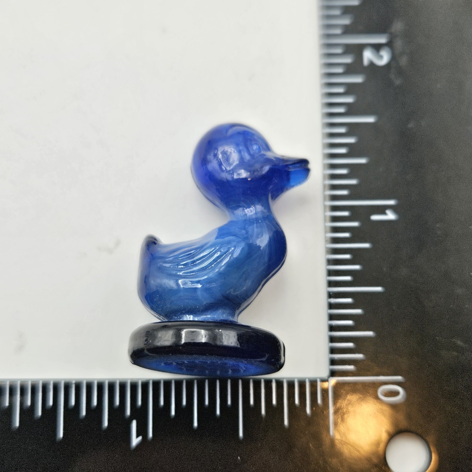 Boyds Glass ~ Debbie Duck Duckling ~ Cobalt Blue Slag