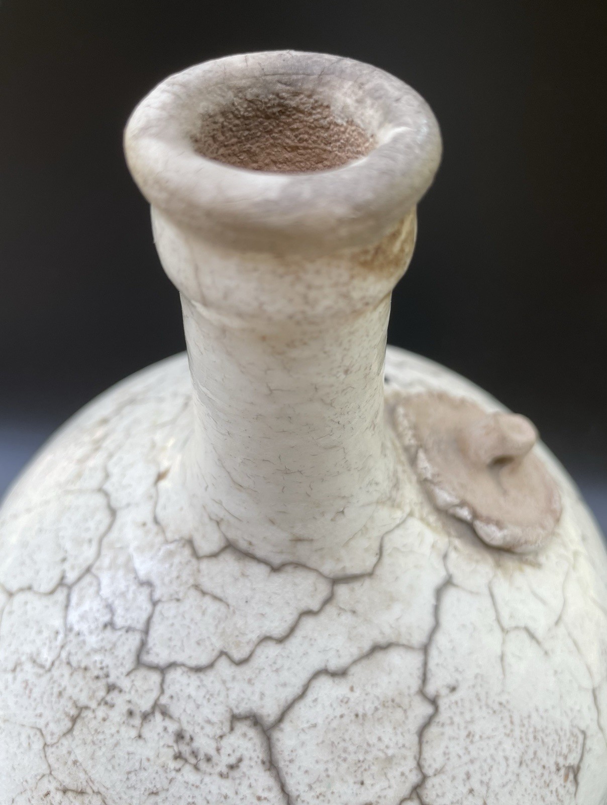 Studio Pottery Signed Bottle 9″ Tall Antique French Style Pottery Barn West Elm