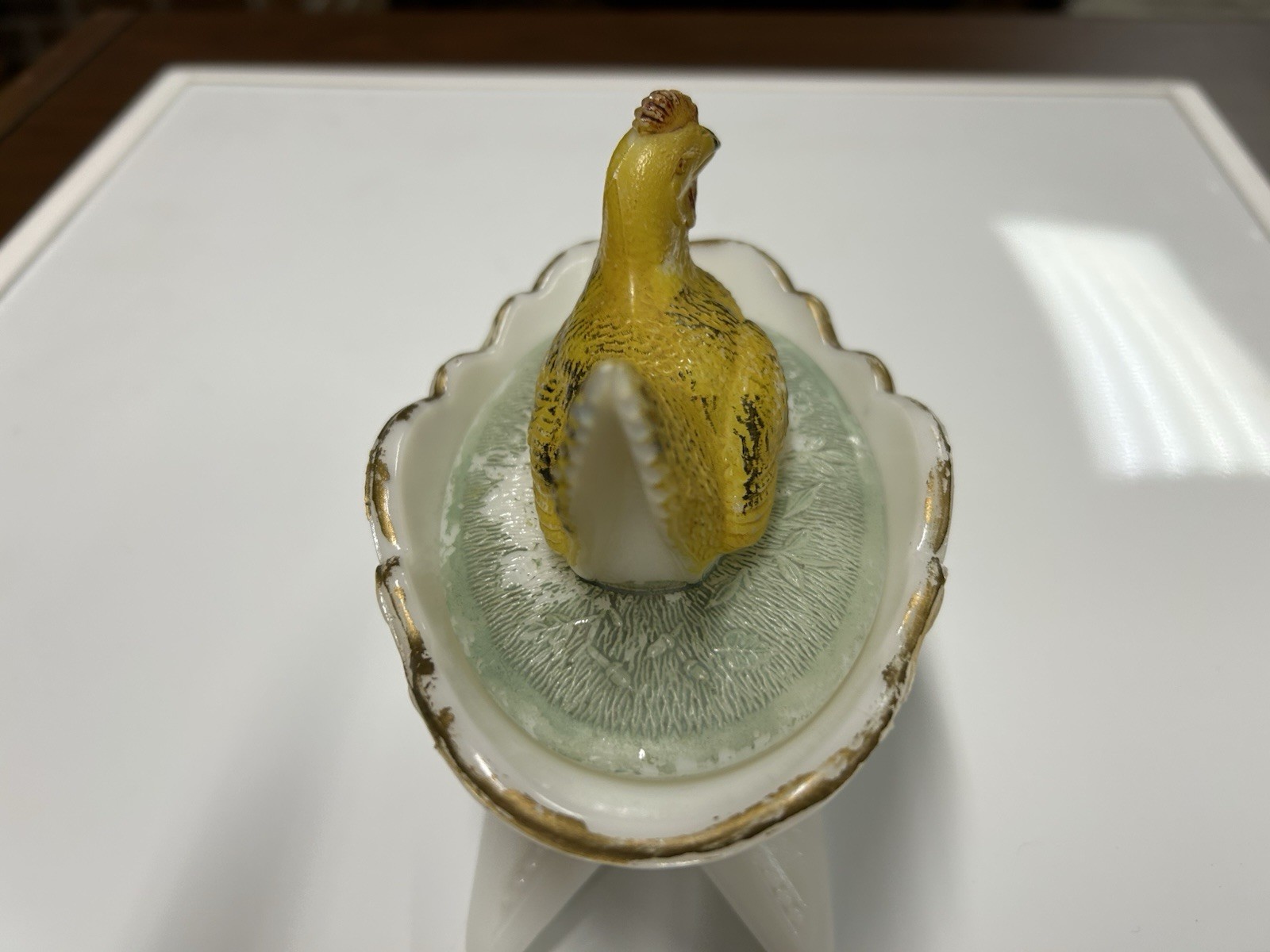 Westmoreland Hen On A Sleigh Milk Glass 1900-1915