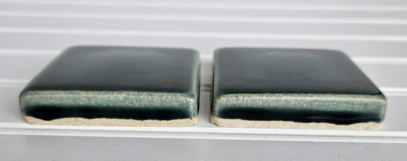Motawi Tileworks Sapphire Glazed Glossy Tile Ann Arbor Michigan 2 PC. 3×3