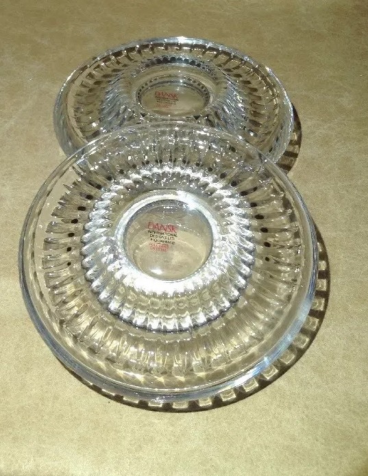 PAIR of Dansk Lead Crystal Glass Candle/Votive Holder – NEW