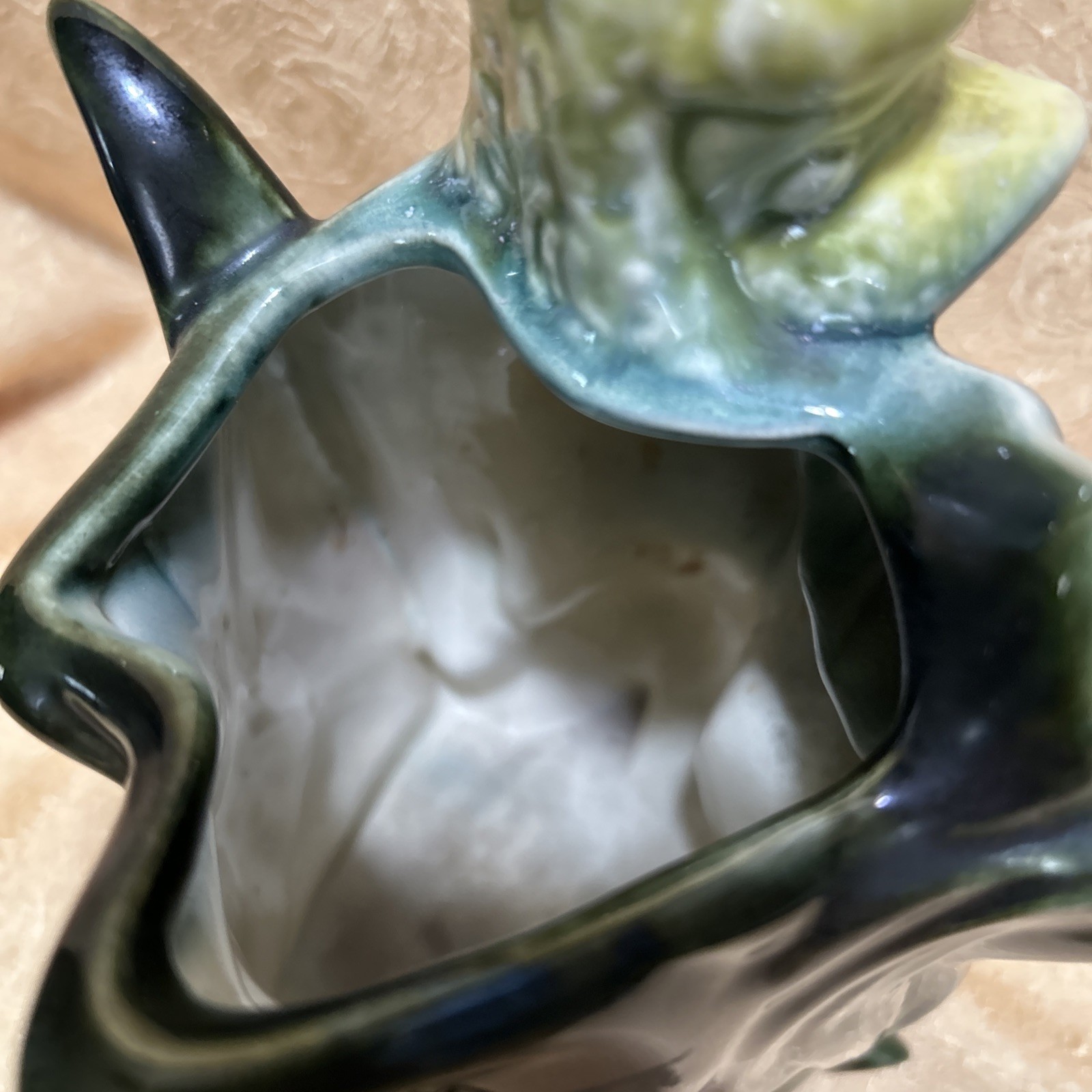 Vintage Hull Pottery Green Poodle Dog Planter Vase