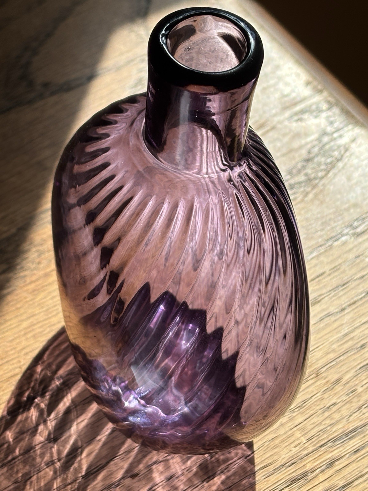 Pocket Bottle Amethyst Handblown Glass Vase Signed MMA Metropolitan Museum Art