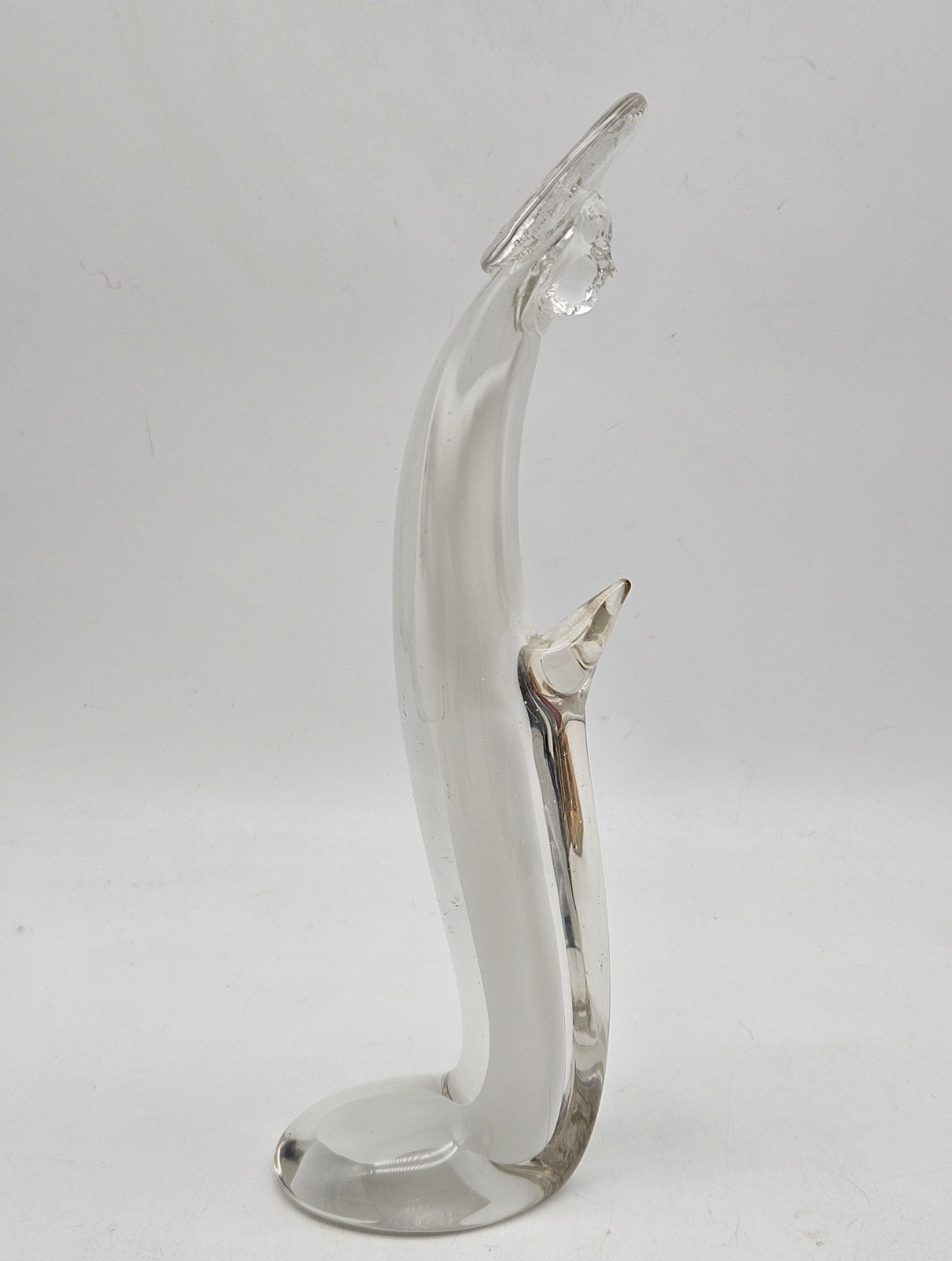 Murano Art Glass Madona Figurine Virgin Mary Paperweight Figure White Filling