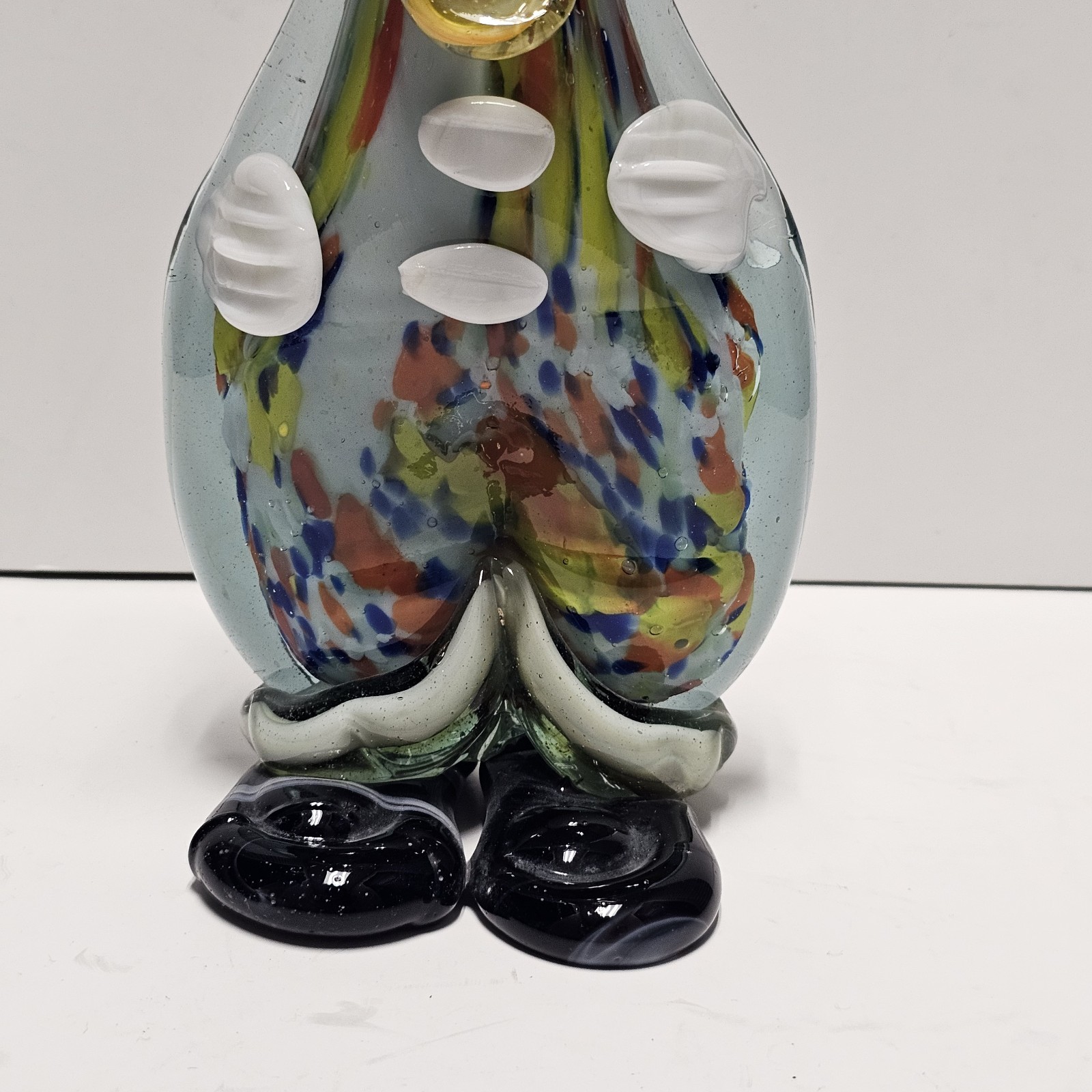 Vintage Murano Circus Clown Hand Blown Art Glass Figurine Sculpture 13″ Tall