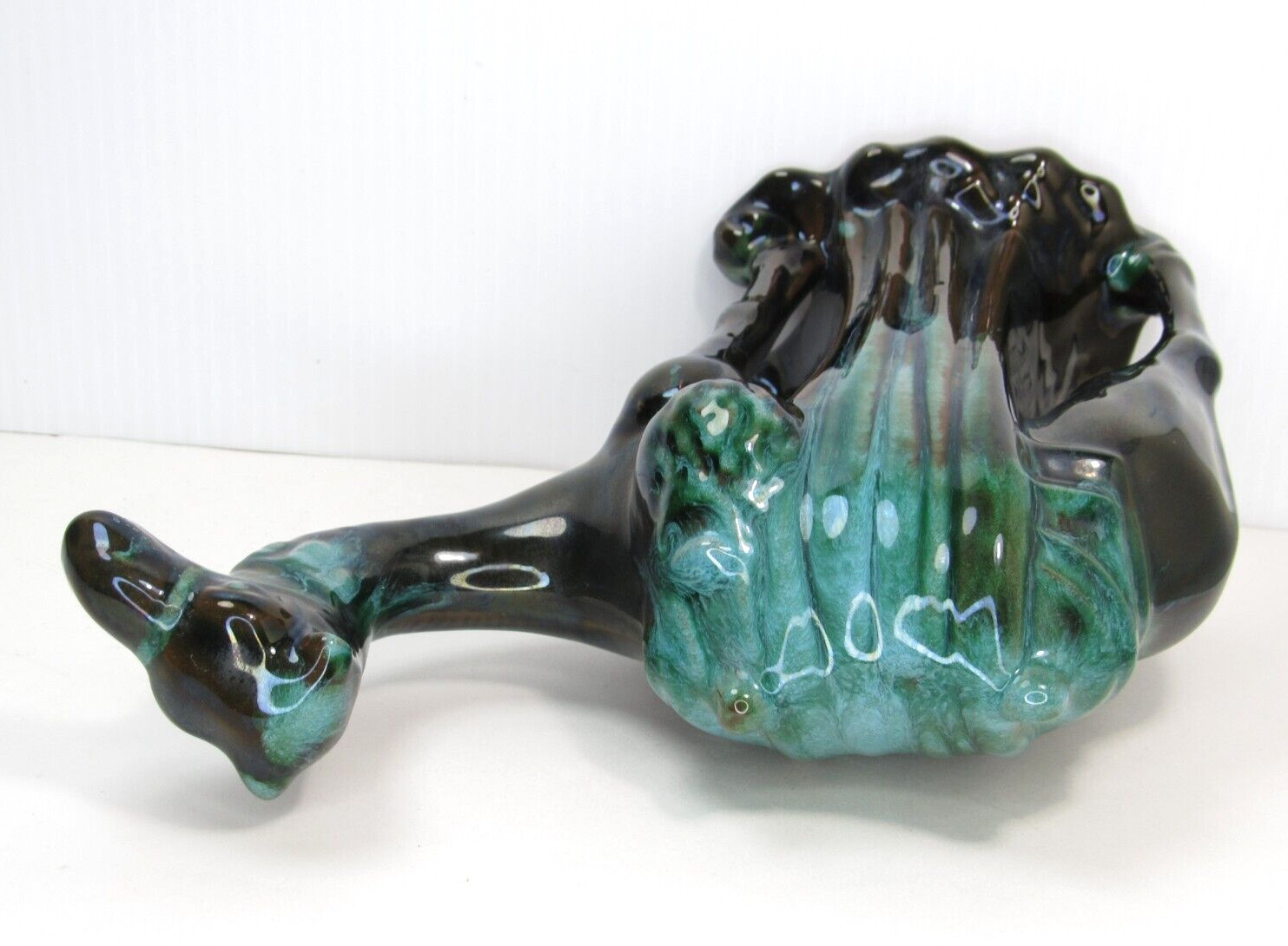Vtg RARE Standing Camel Figurine Blue Mountain Pottery BMP Canada Green Glaze