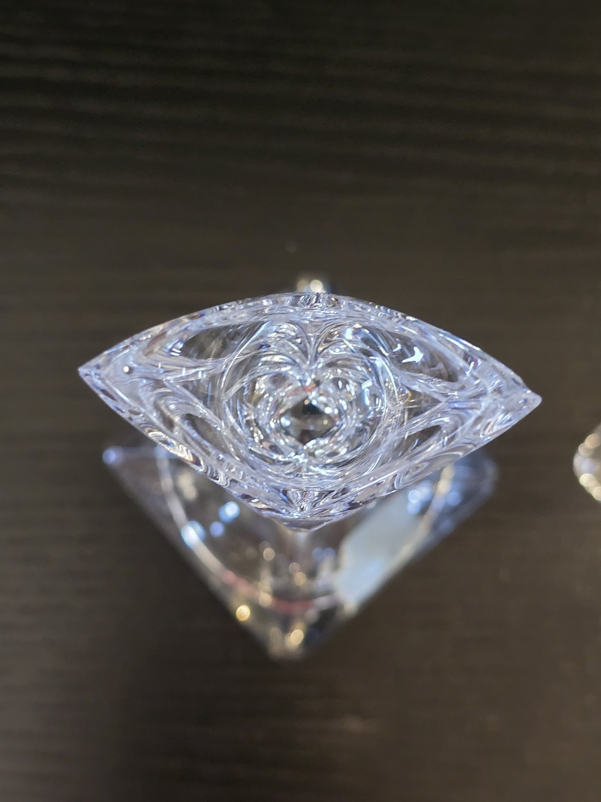 Vintage Mikasa Deco Crystal Candlestick Holders Set 2 Fluted Art Deco 5.5″