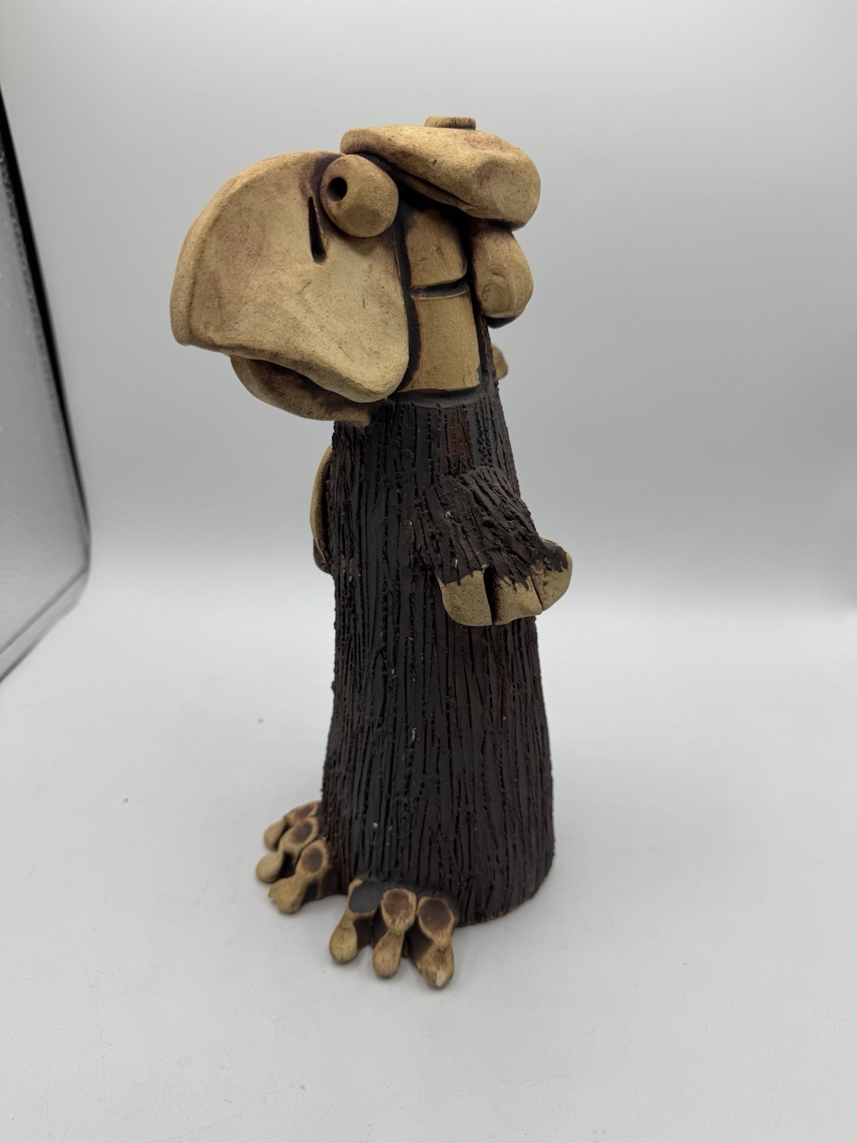 Moss Studio Pottery Toucan Golfer with Golf Bag and Hat 10 inches
