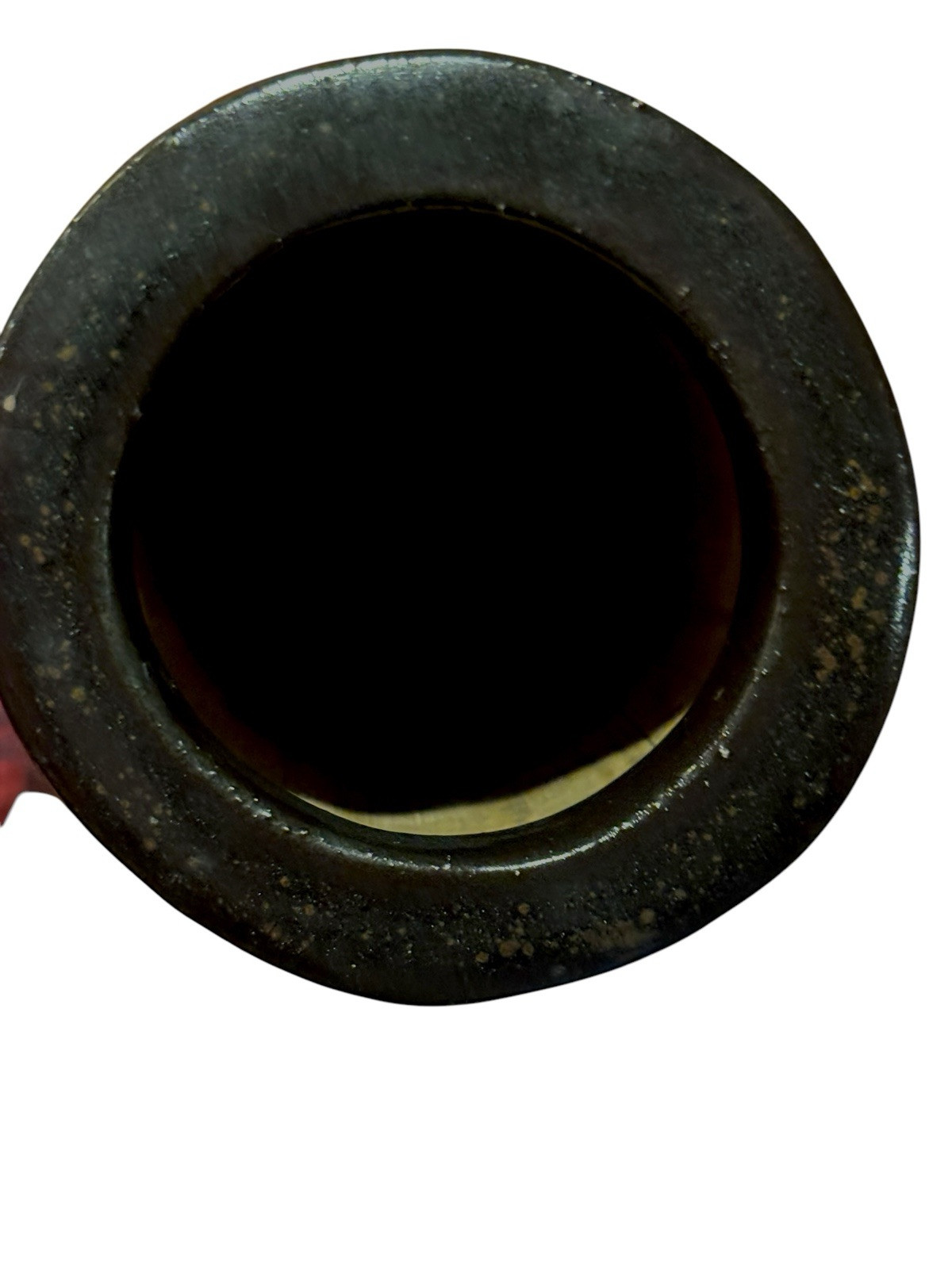 VTG Napa Home Garden Black Tower Vase Lava Stoneware 10.5 In