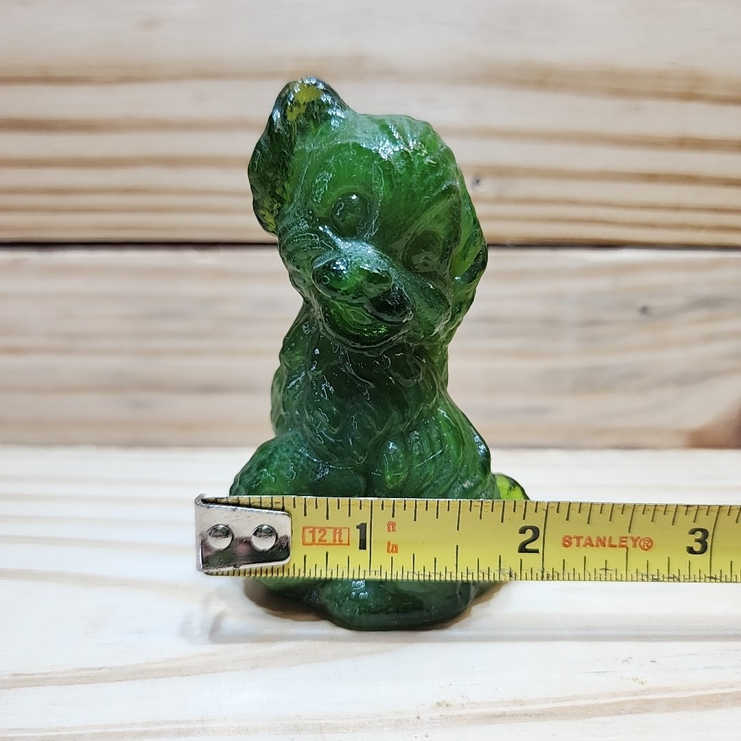 Boyd Art Glass Skippy The Dog In Olde Lime (Green)