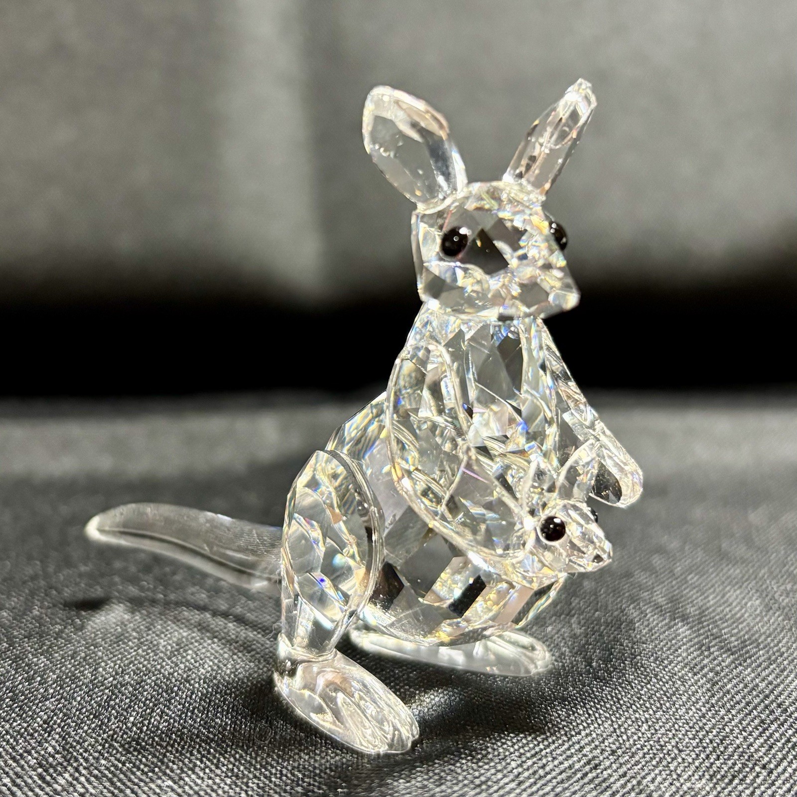 Swarovski Crystal Figurine Kangaroo & Baby Joey #181756 MINT in original box