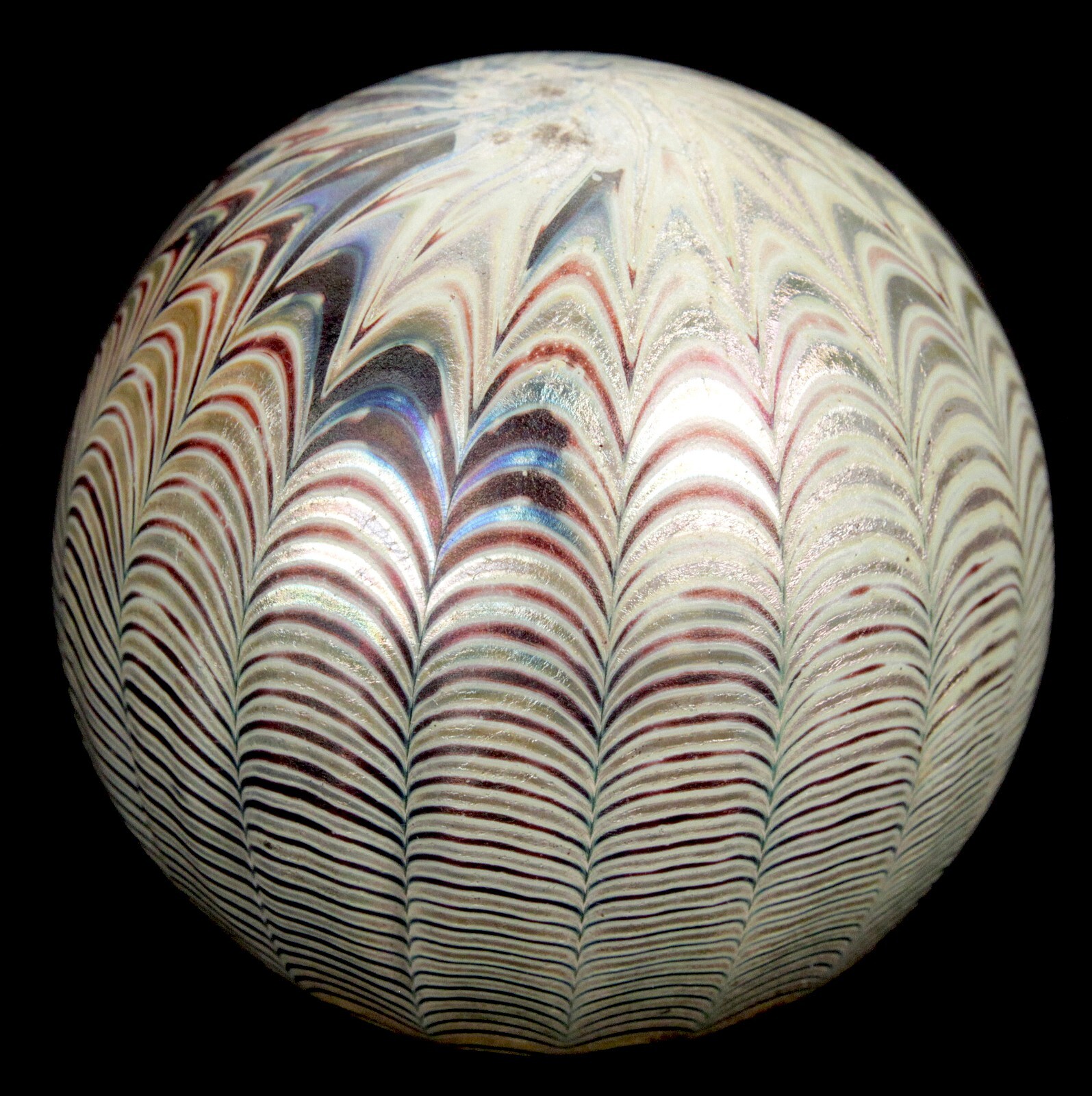 Vintage Art Glass Paperweight Brian Maytum Studio 1981 Iridescent Colorado Glass