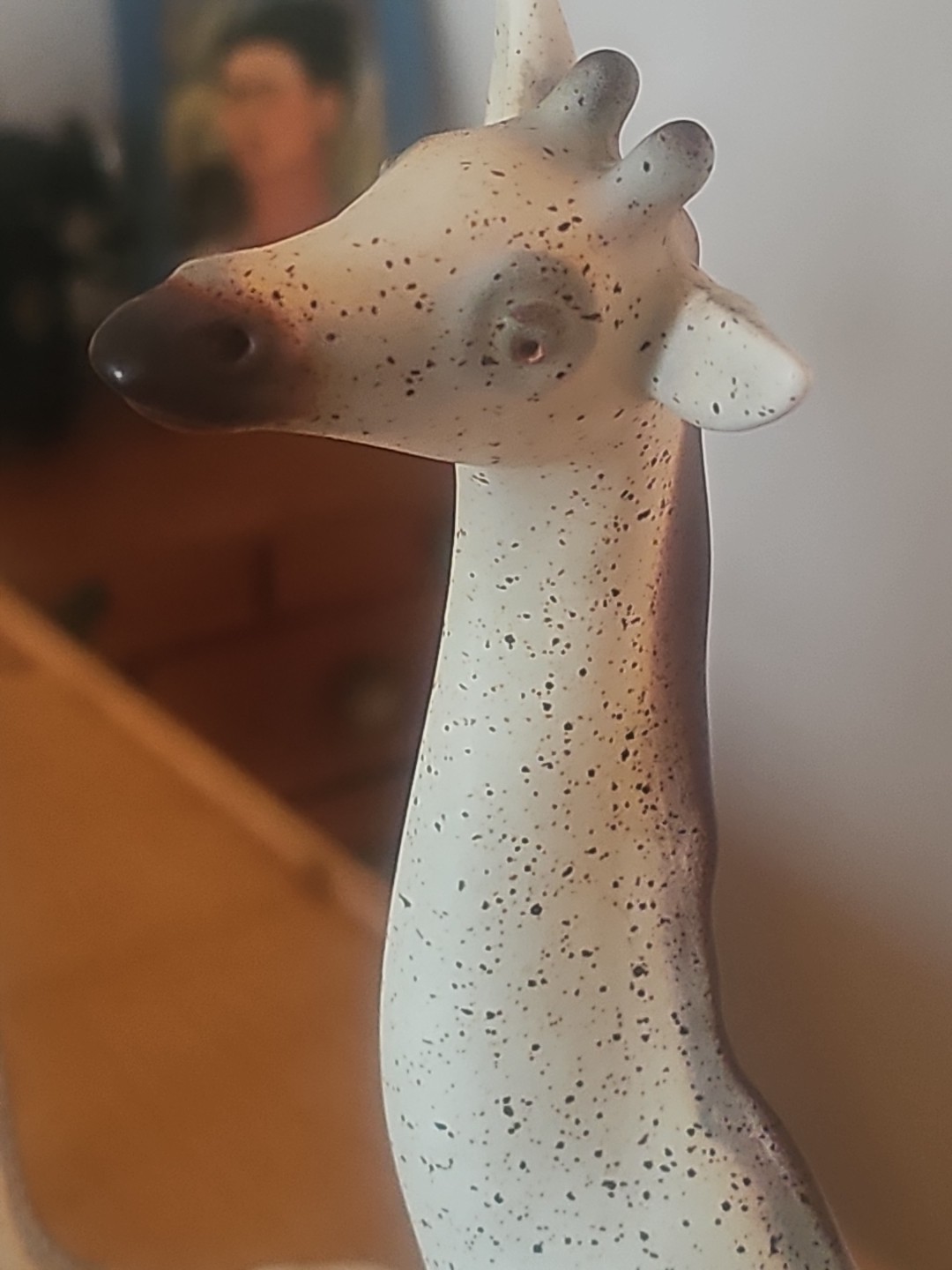 Will George California Pottery Reclining & Standing Giraffes Figurine Speckled
