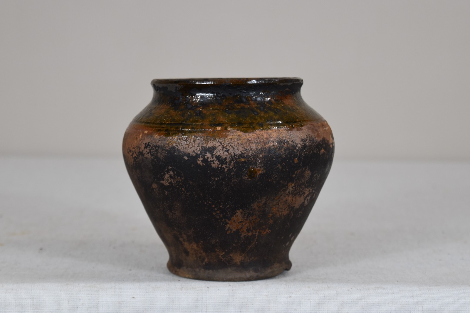 Vintage Clay Pot Rustic Ceramic Vase Antique Pottery Vessel