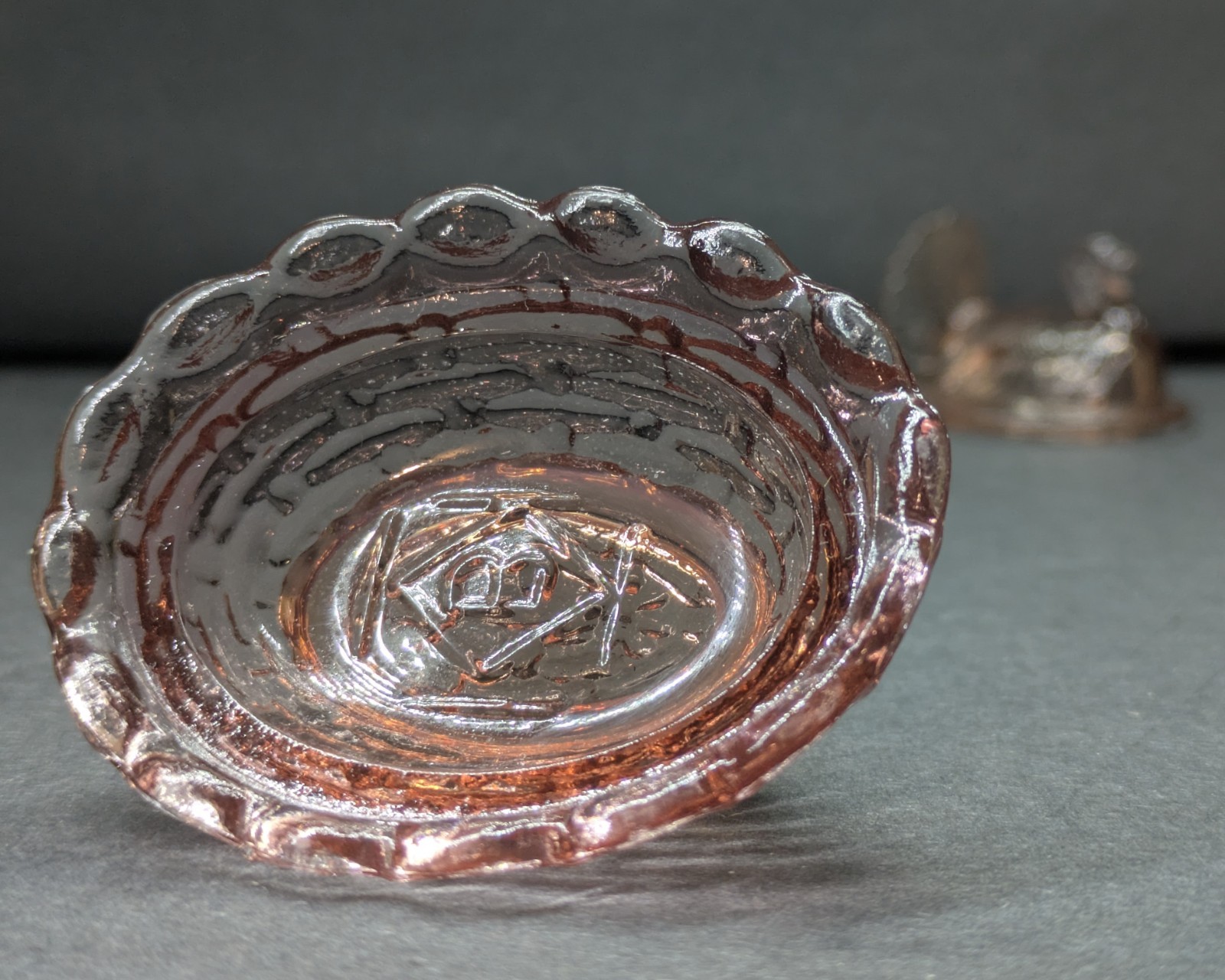 Boyd Crystal Art Glass Turkey Salt CRANBERRY