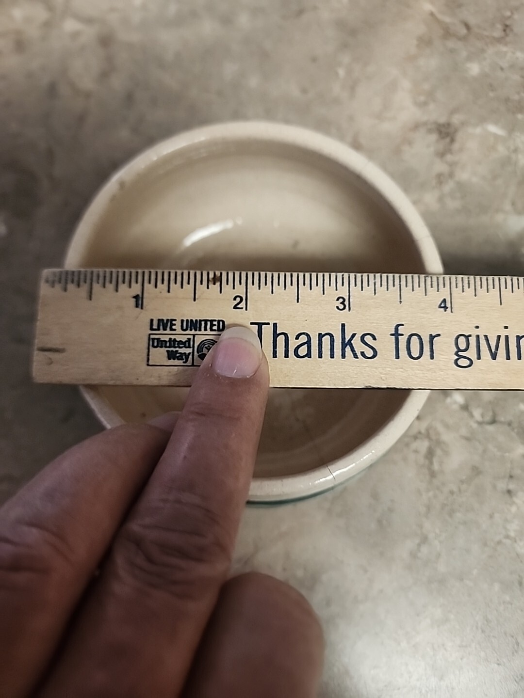 Vntg. Glazed Small Finger Bowl Signed Please See Photos For Additional Info