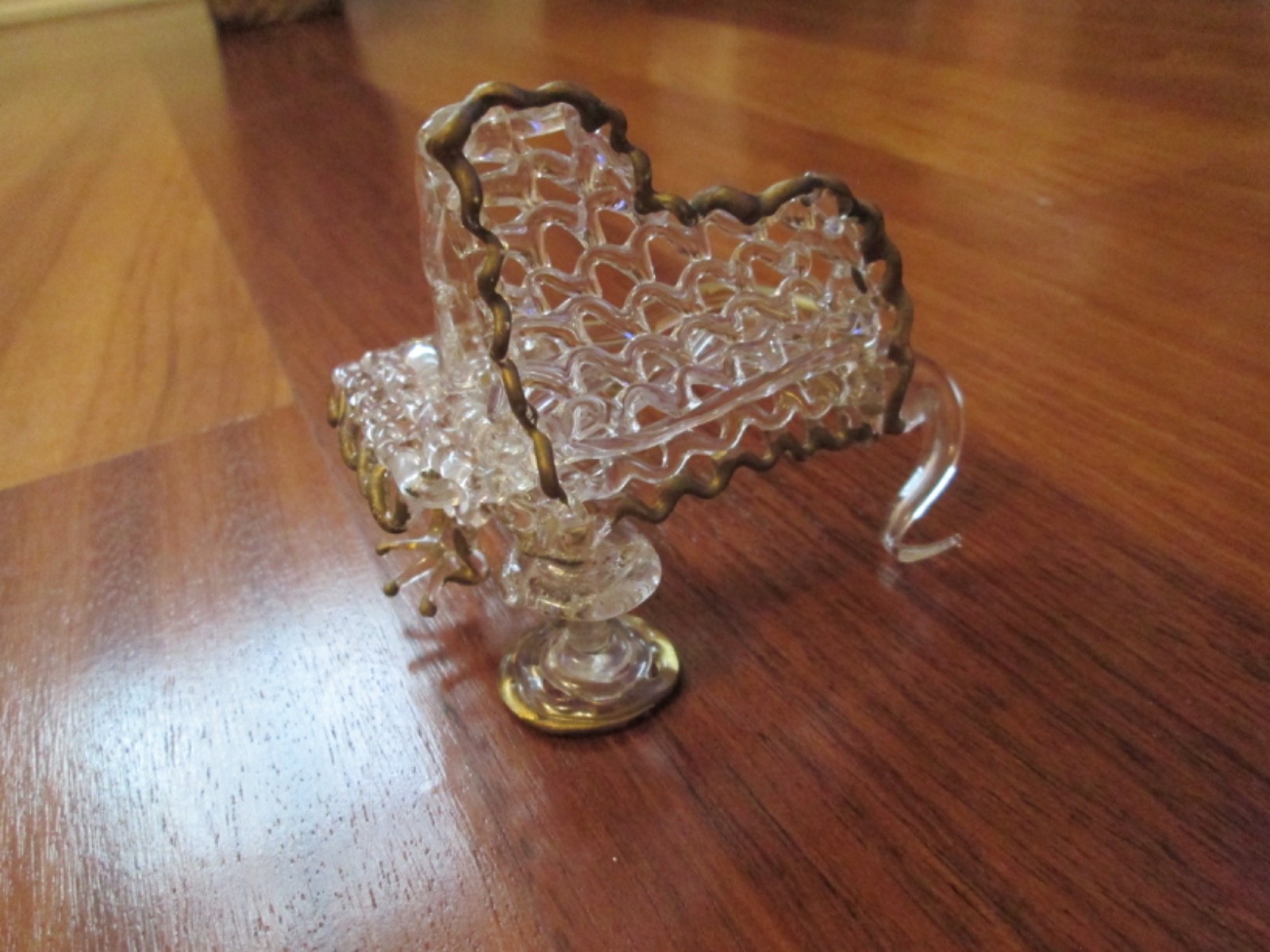 Vintage Small Blown Glass Grand Piano 2 7/8″ Tall
