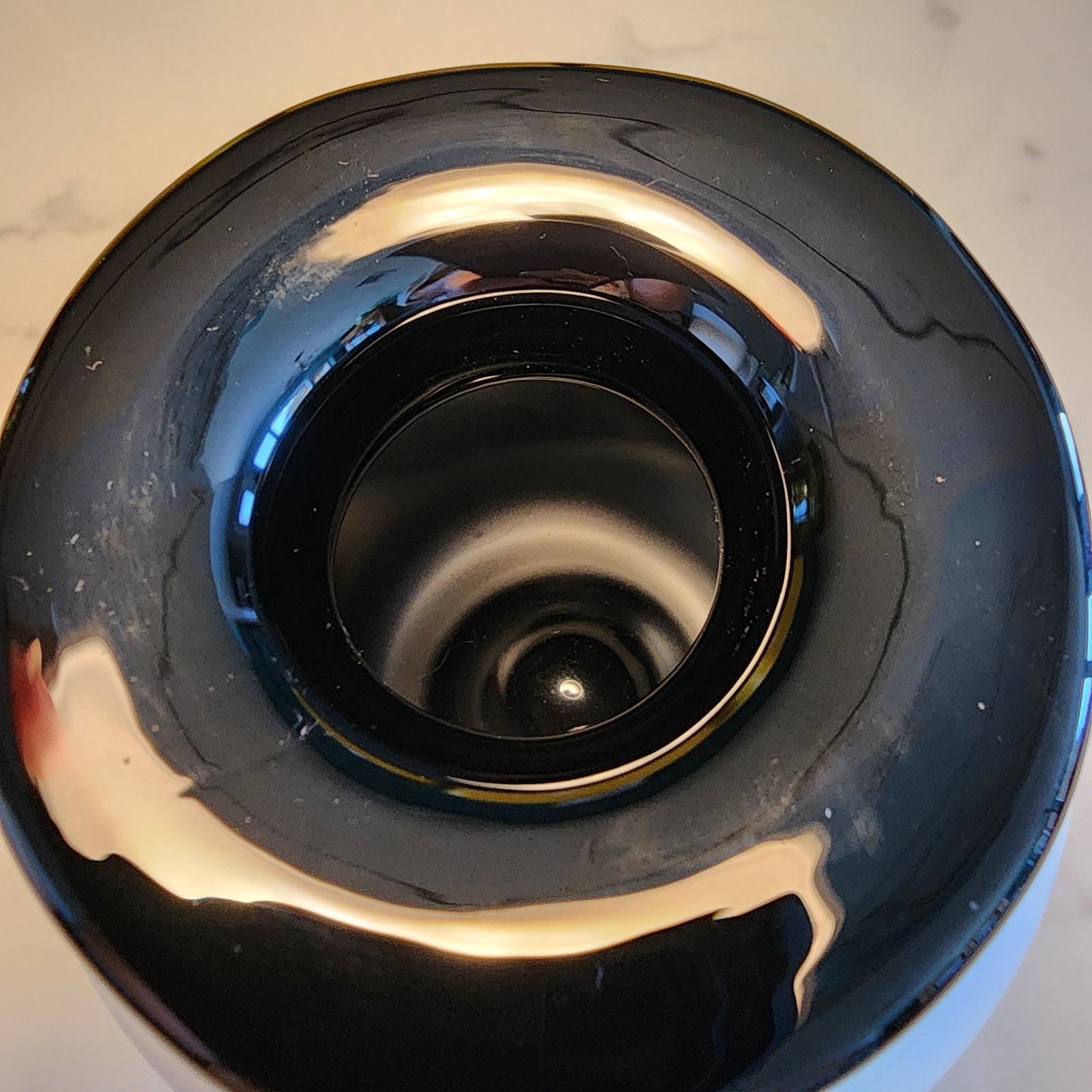 Jerzy Sluczan-Orkusz, Tarnowiec, Butli Art Glass Vase 1980s Black White, Poland
