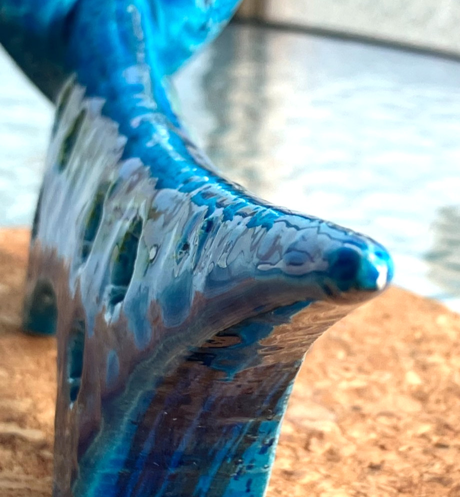 Flavia Bitossi Rimini Blue Cat Work Made In The Ceramic Workshop of Italy ##1-2