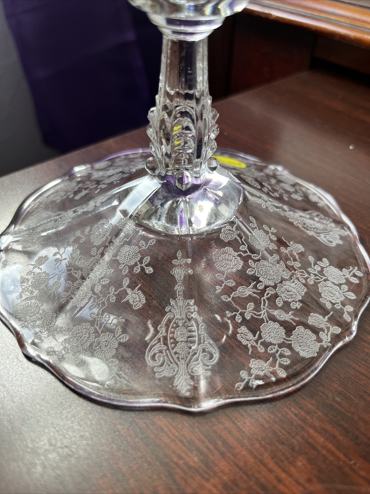 Rose Point, Cambridge, 3900/68, Candlestick flip Comport, USA, c1936-53