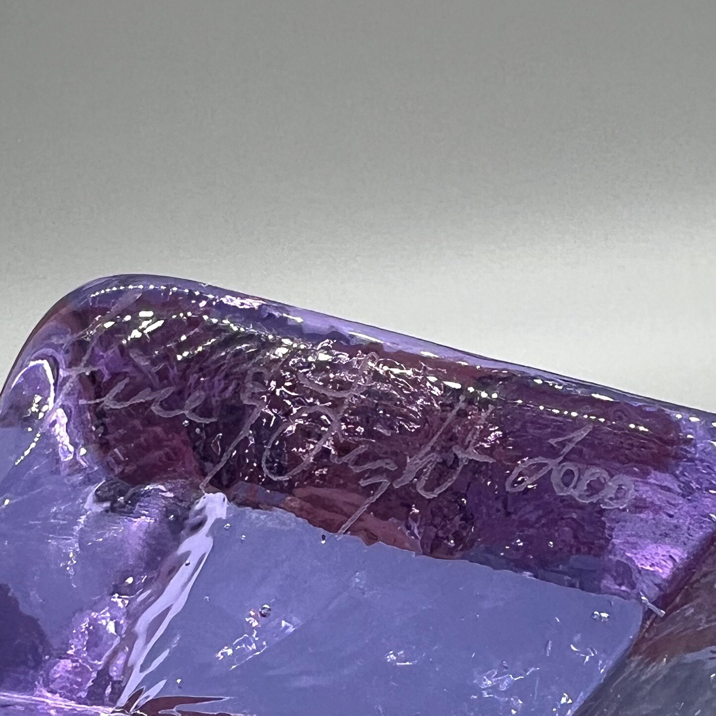 Fire & Light Recycled Glass Shooting Star Paperweight Lavender Purple