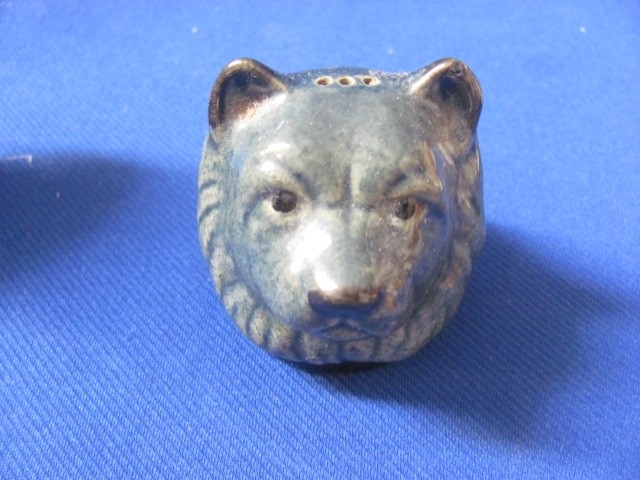 VINTAGE VARIETY POTTERY ROSEMEADE ANIMALS DOGS, MOUSE, SKUNK, PHEASANT 5 S & P