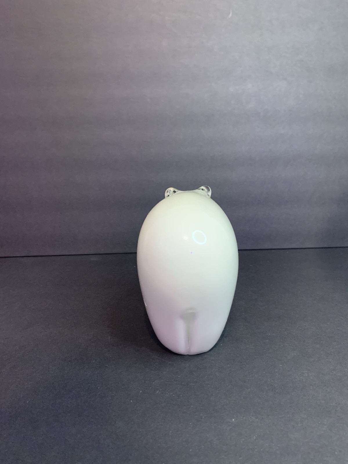 Vintage Handmade Blown Glass Arctic Polar Bear Wildlife Paper Weight 5 in Tall