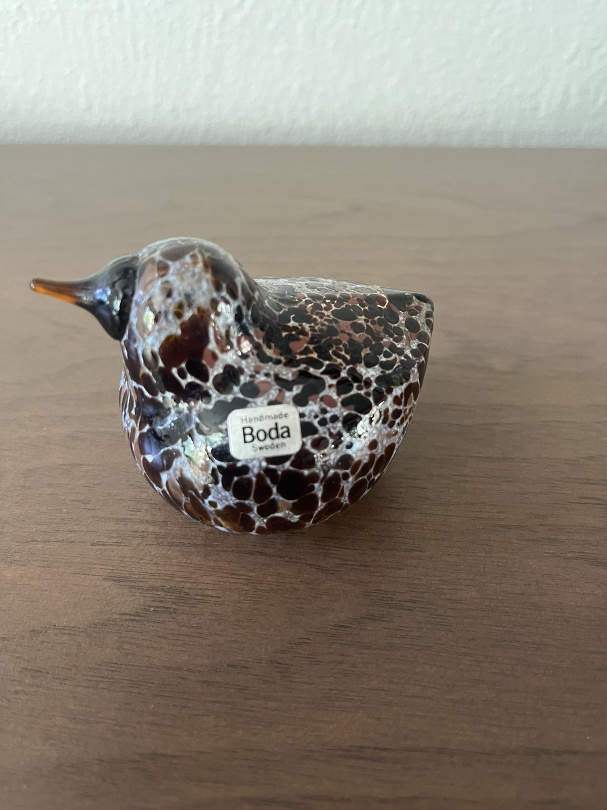 Swedish Boda Handmade Art Glass Bird by Bertil Vallien 1975